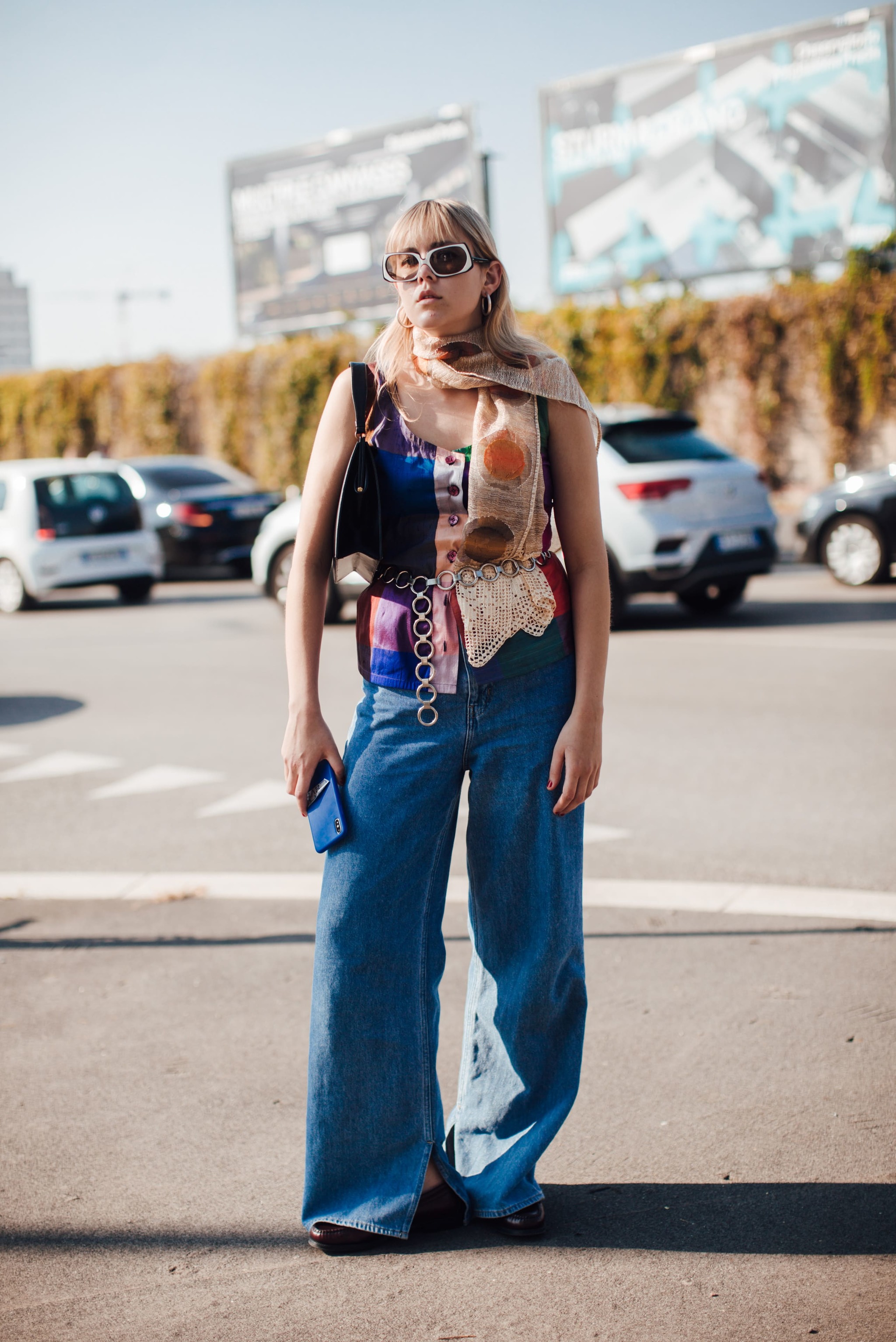Outfit 'boho' visto en la Semana de la Moda de Milán P/V.