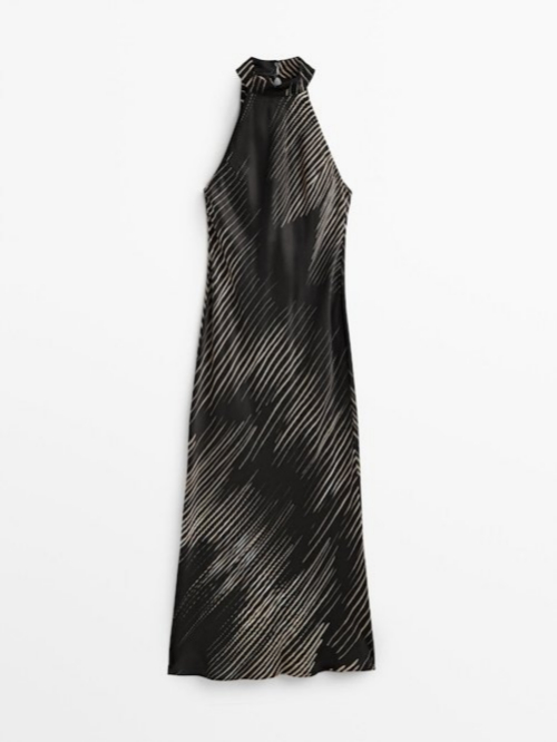 Vestido cuello halter (99,95 euros).