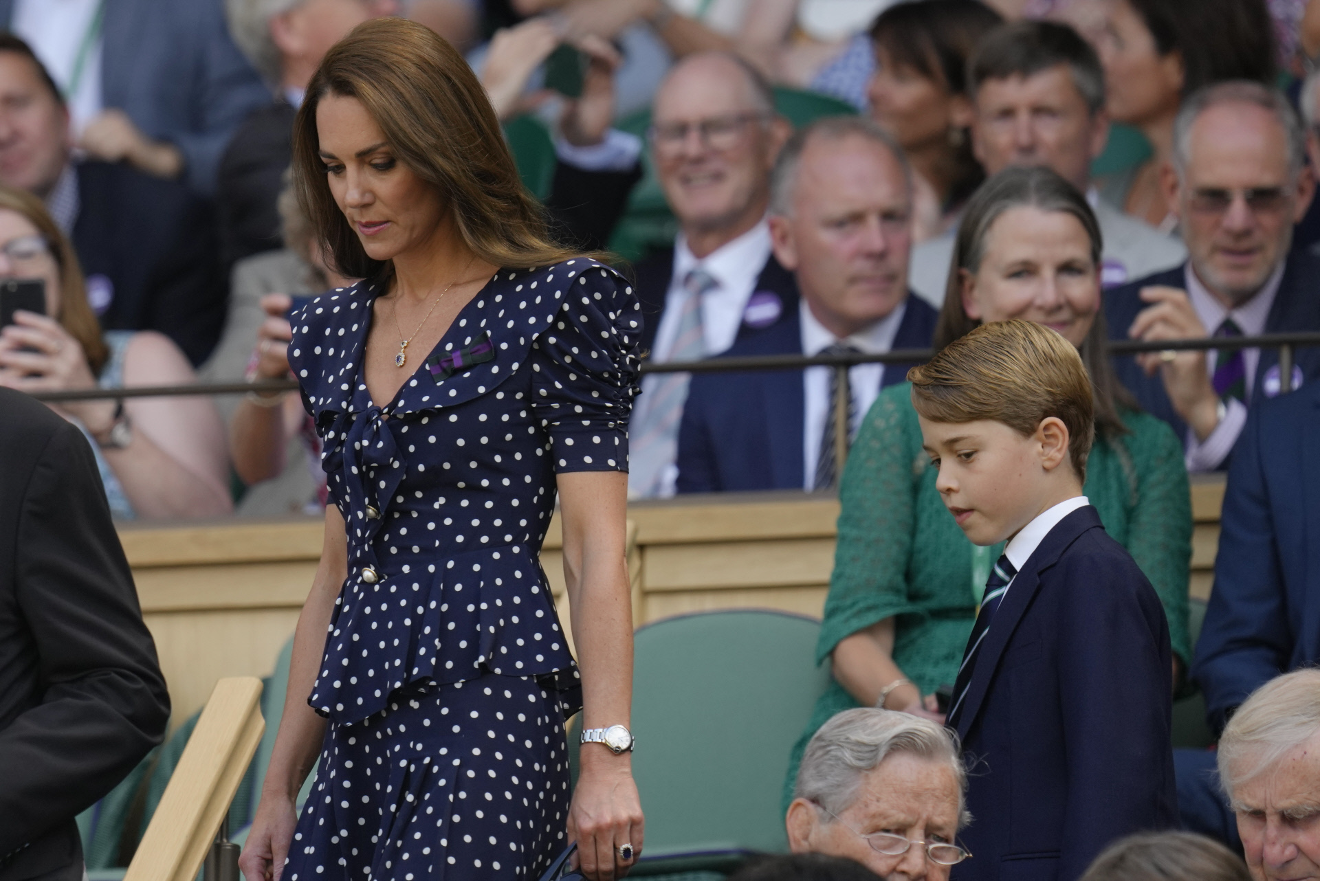 El vestido de lunares de Kate Middleton en la final de Wimbledon.