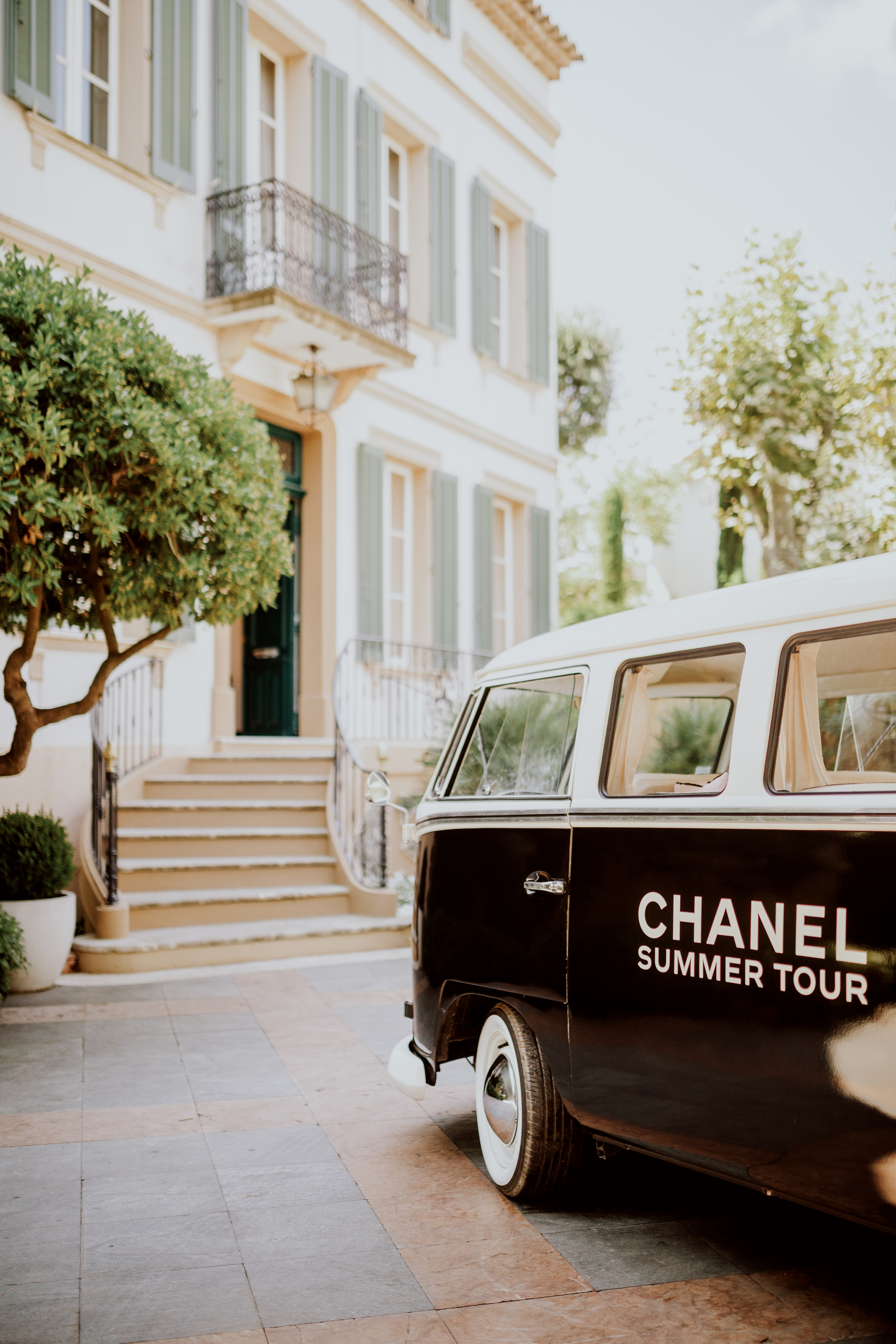 La furgoneta de Chanel en villa La Mistralée en Saint Tropez.