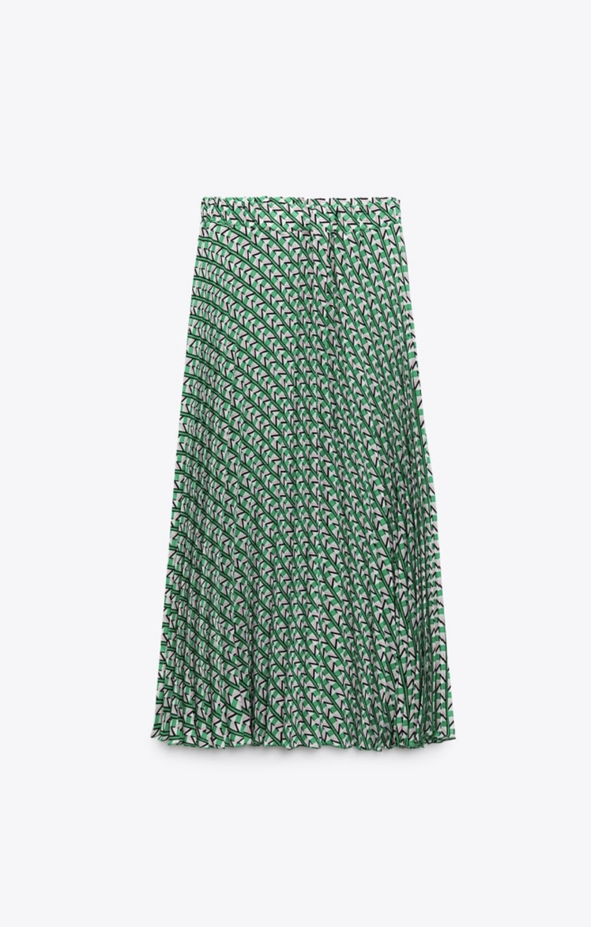 Una falda midi en print de Zara.