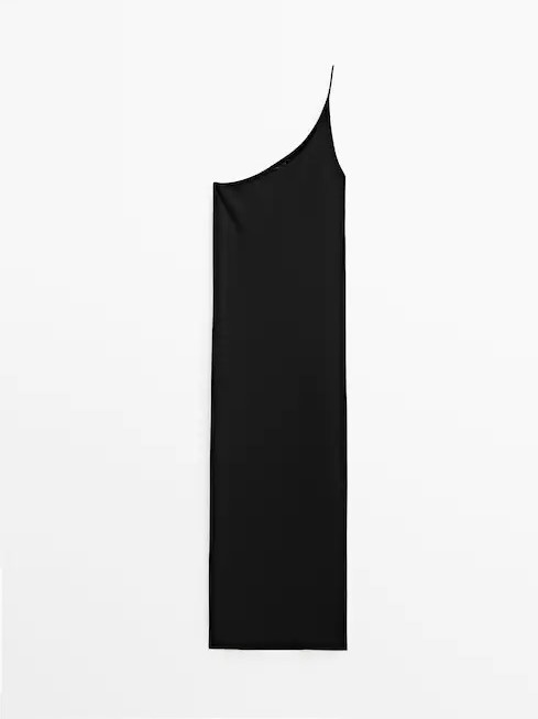 Vestido negro de Massimo Dutti.