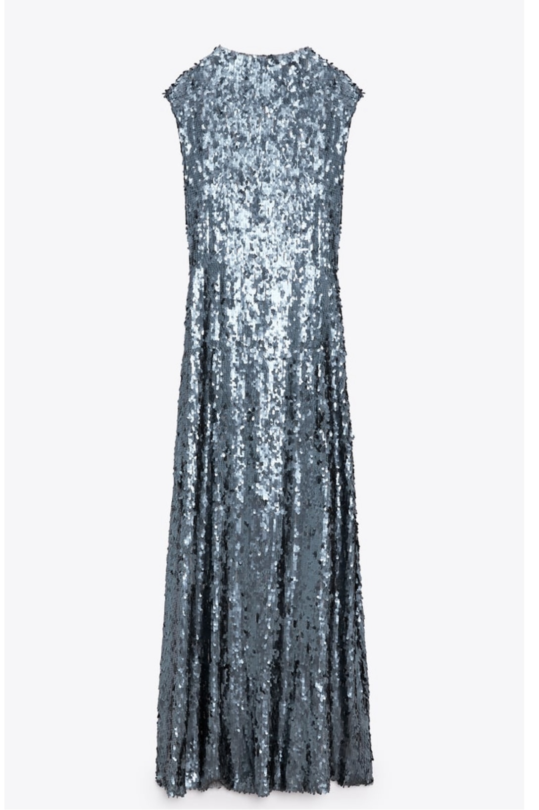 Vestido de lentejuelas de Zara (69,95 euros).