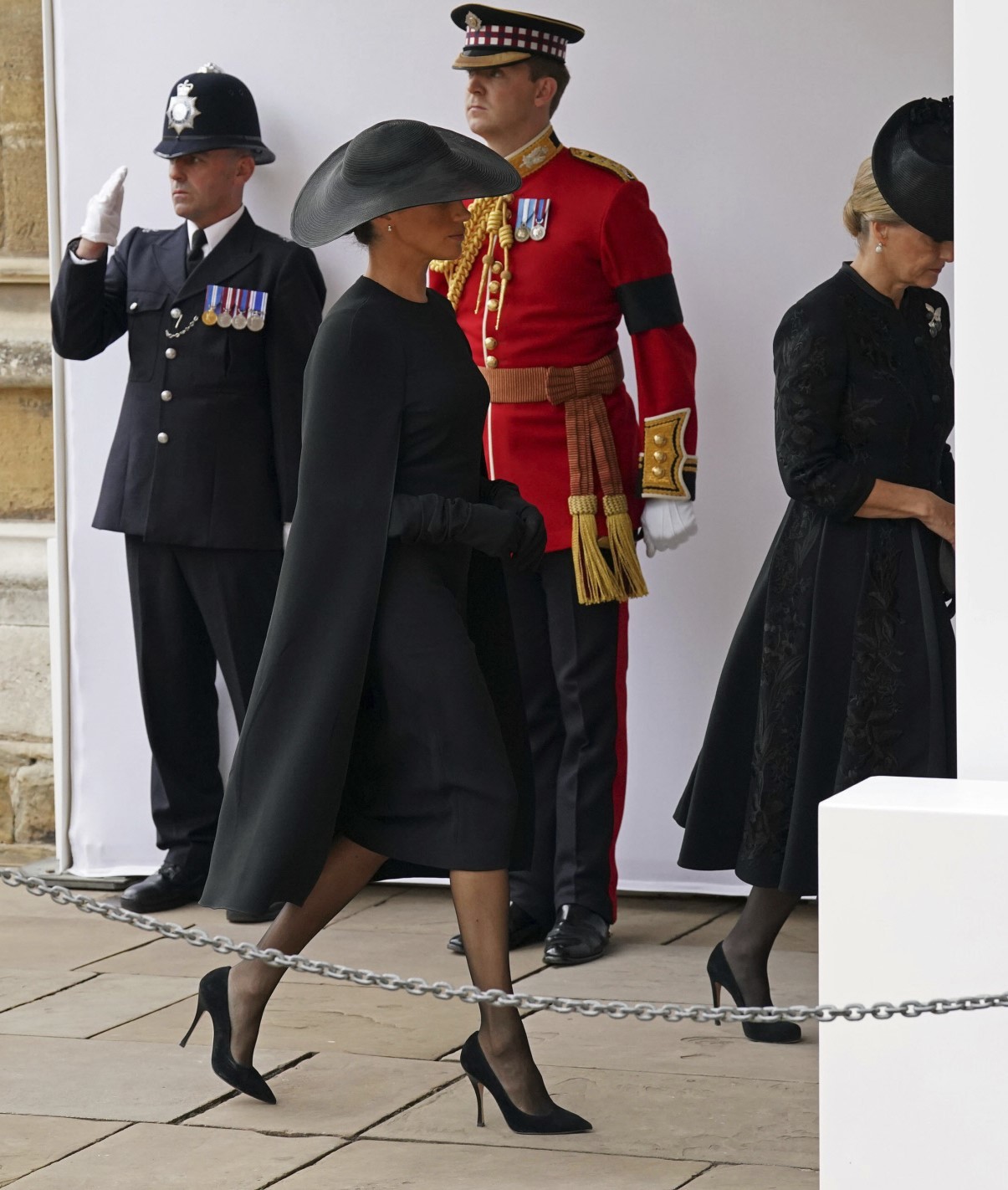 Meghan Markle en el funeral de Isabel II.
