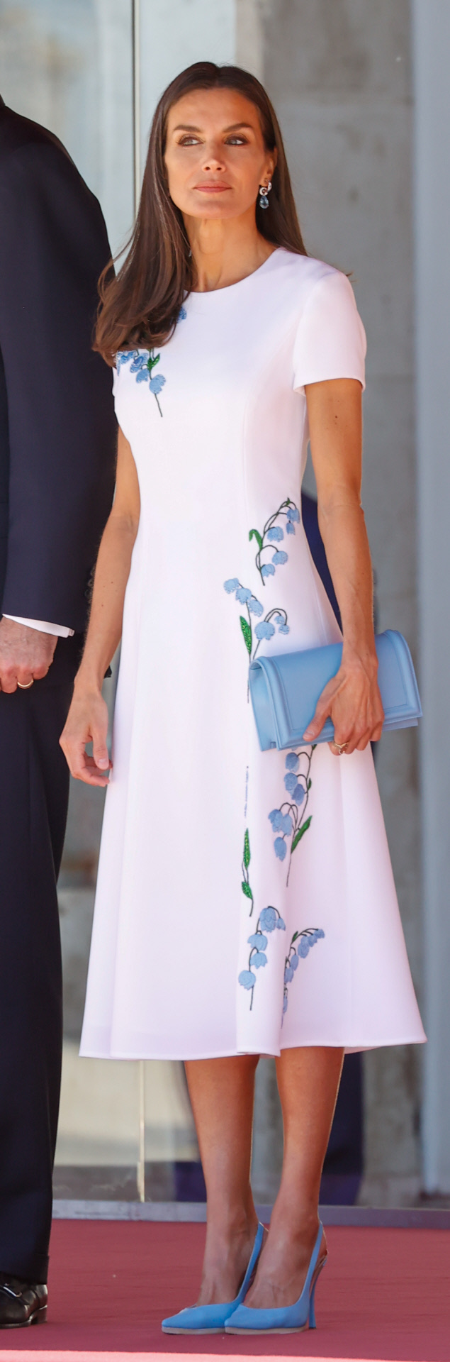 El vestido de Carolina Herrera que la reina Letizia ha lucido en Nueva York.
