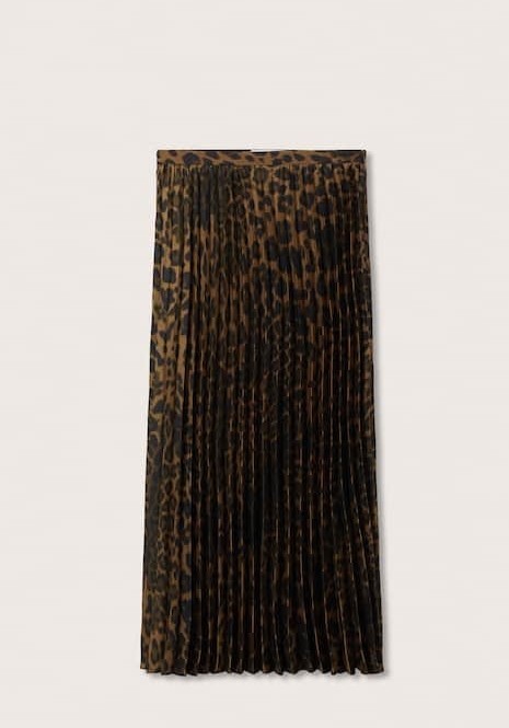 Falda de leopardo de Mango.