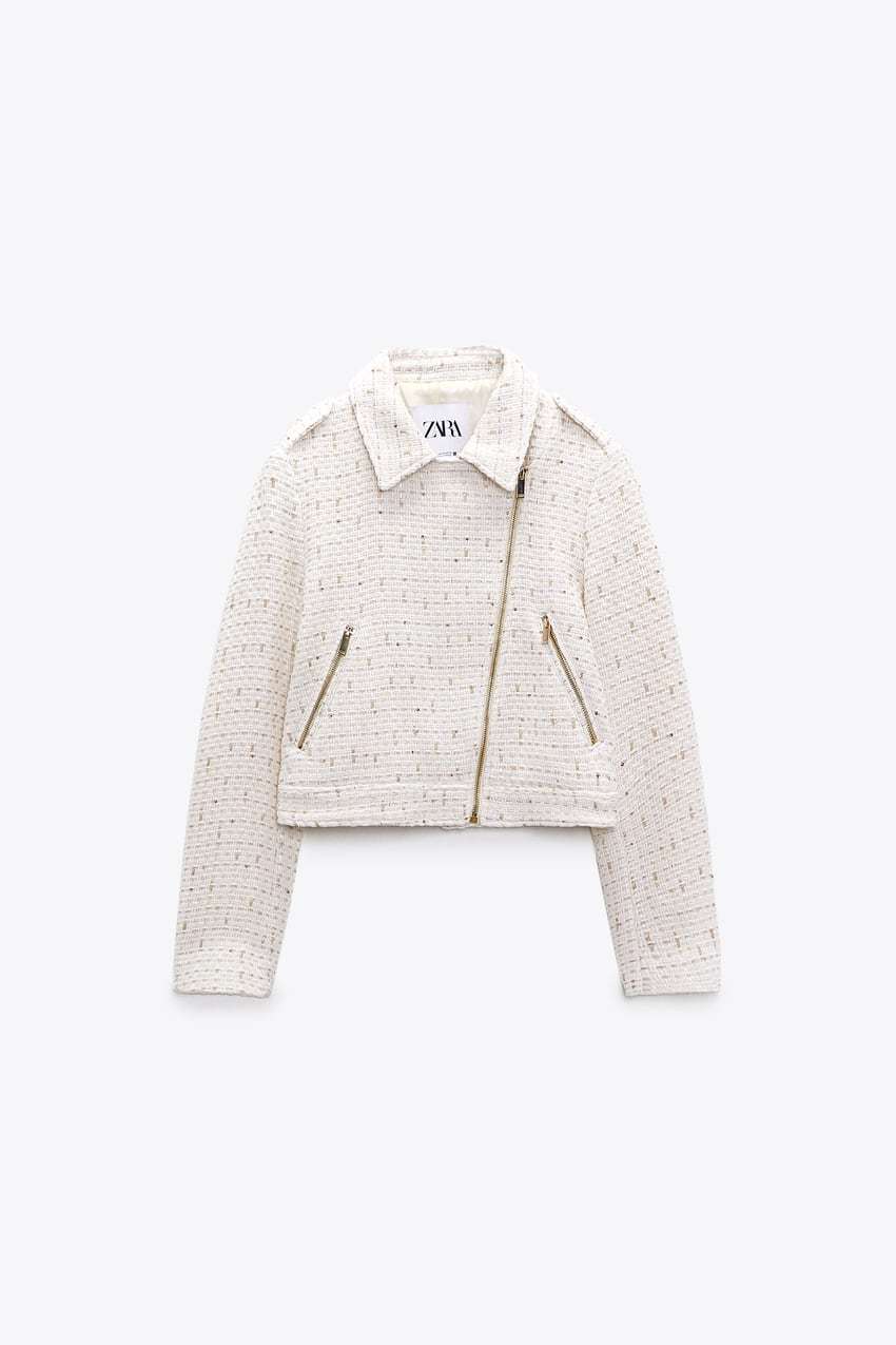 Chaqueta de tweed. Zara. (49,95 euros).