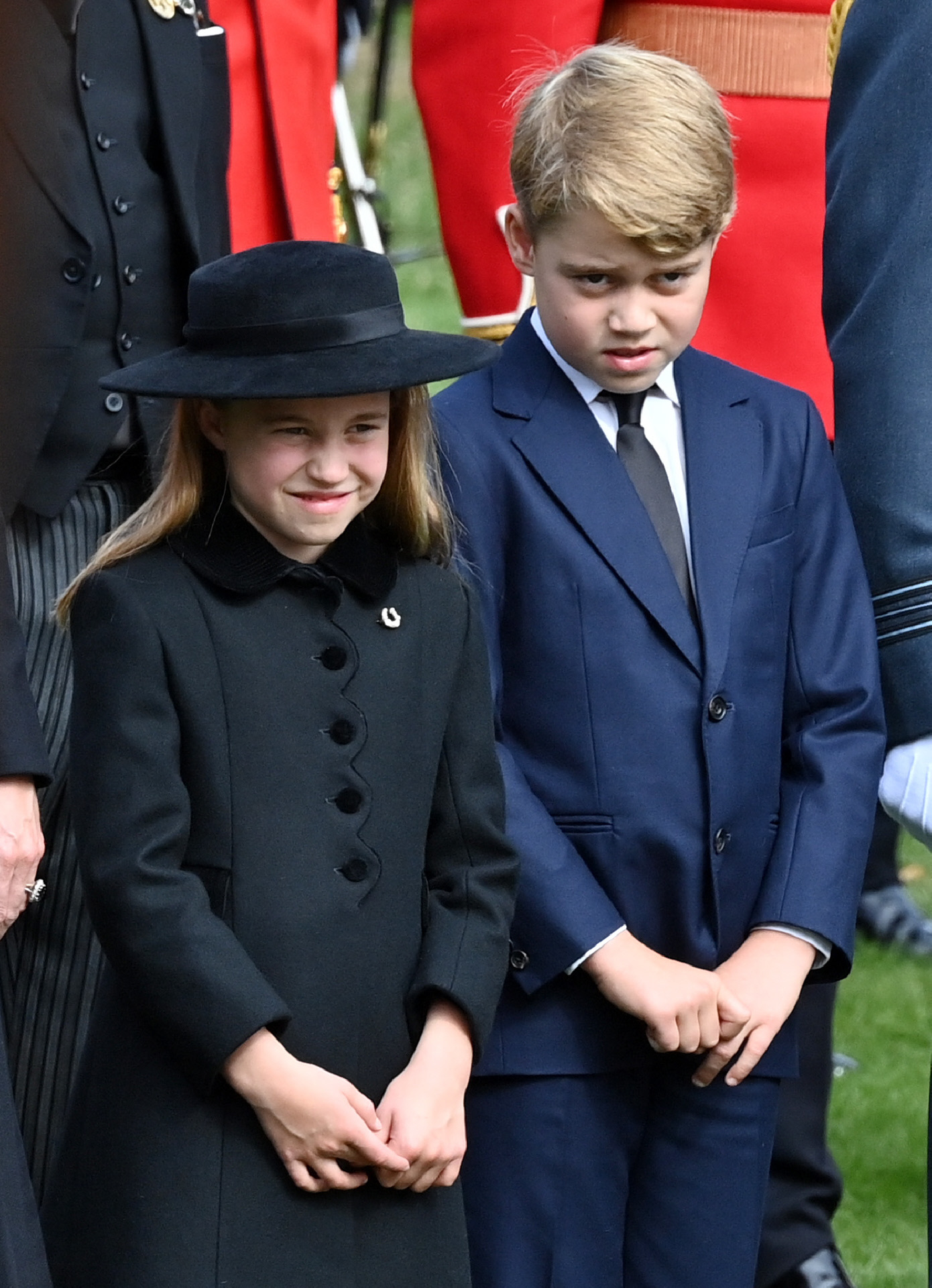 Charlotte y George en el funeral de Estado de Isabel II.