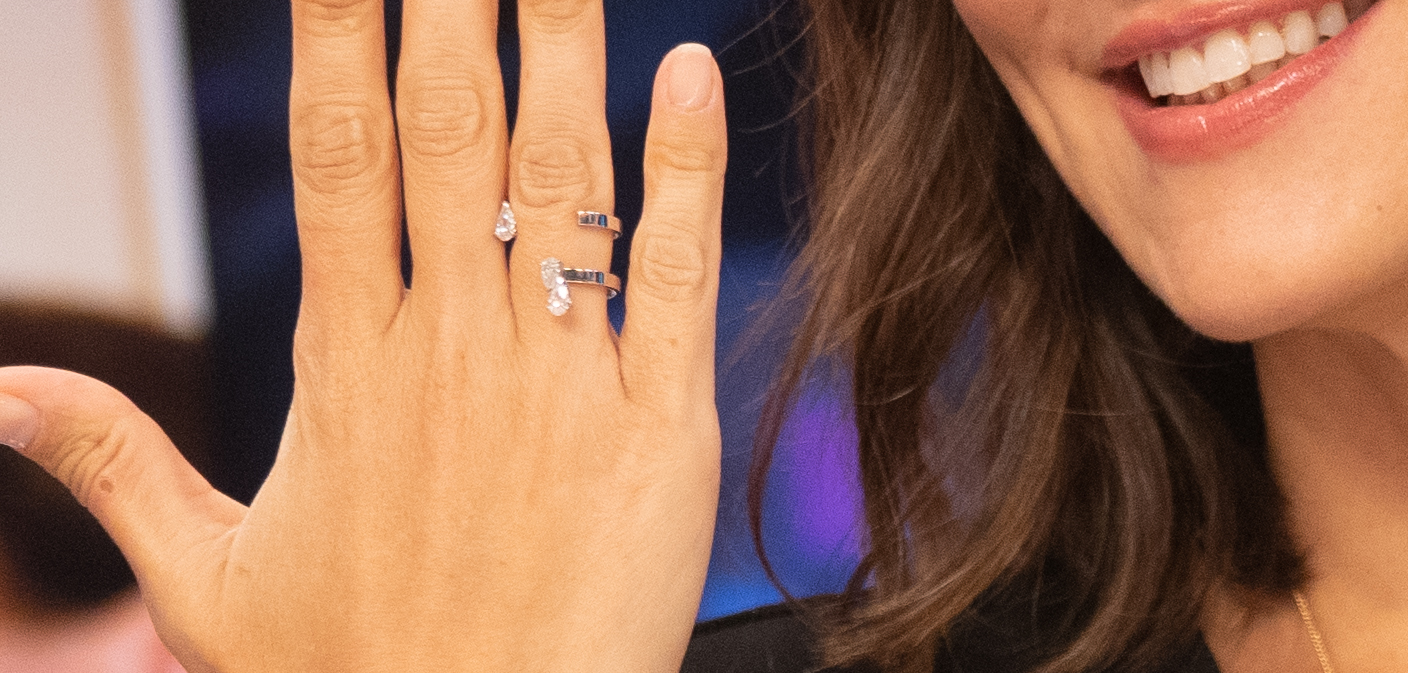 Detalle del anillo de compromiso de Tamara Falcó.