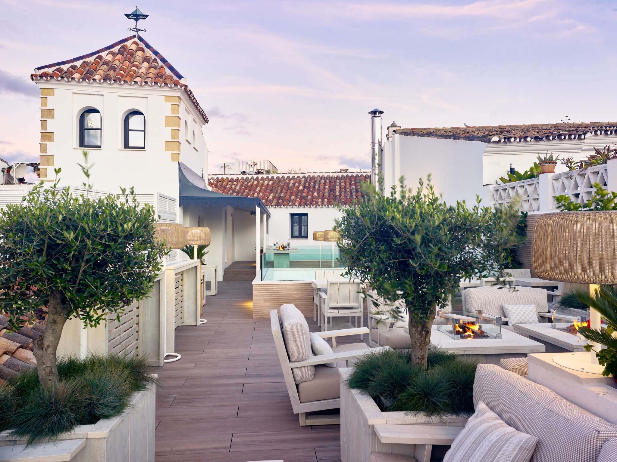 Terraza del hotel Maison Ardois, en el casco histórico de Marbella.
