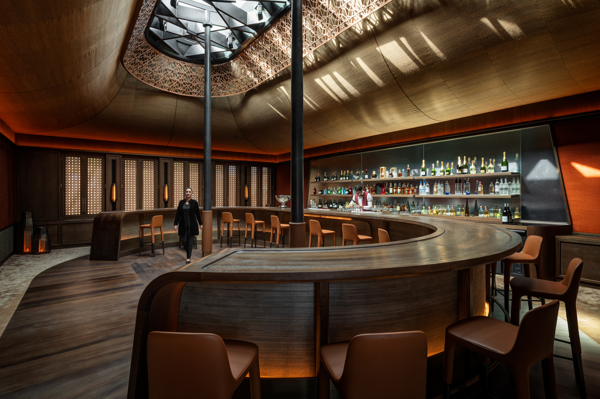 Interior de Le Club, un nuevo lugar para pasar una noche mágica en el hotel La Mamounia,
