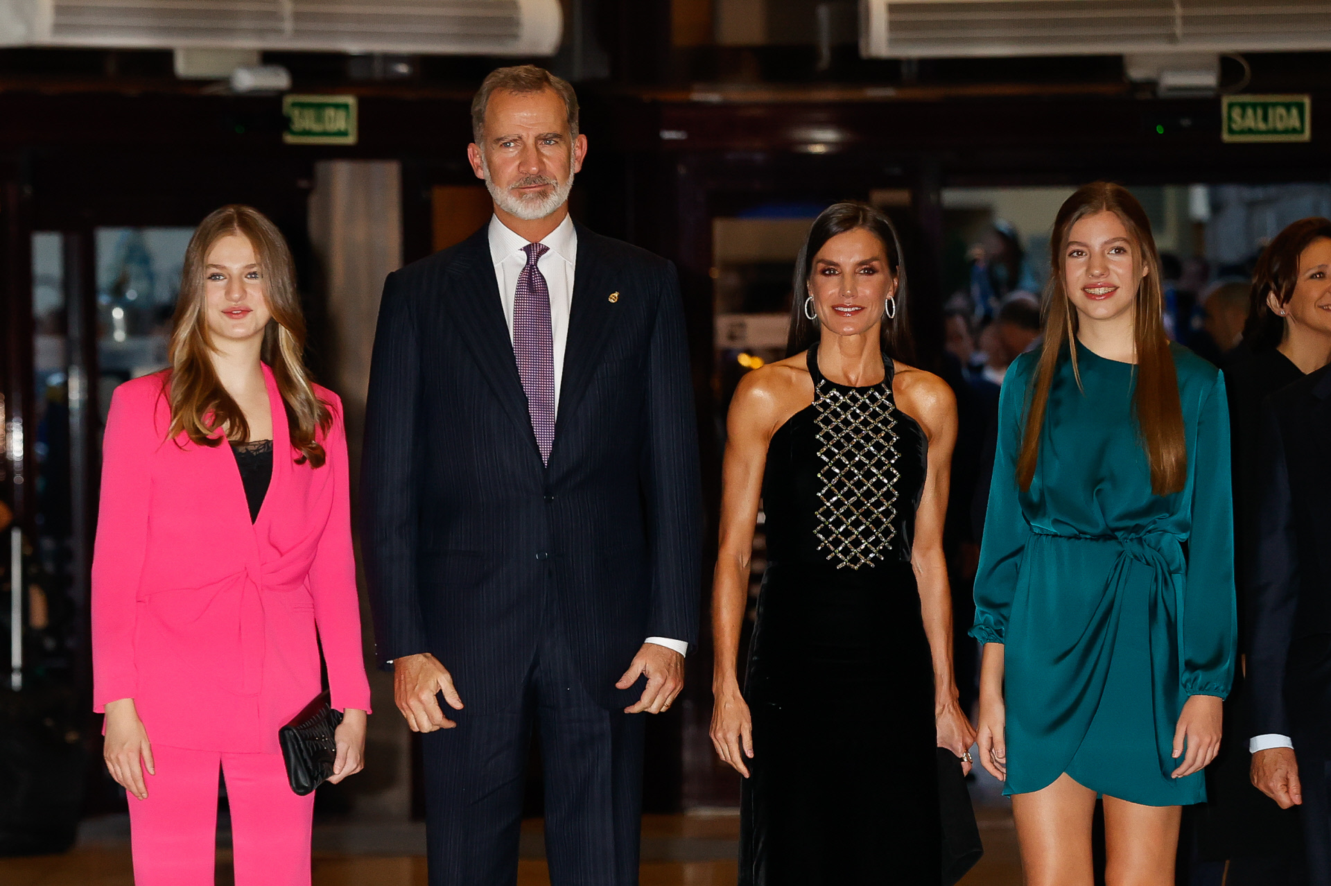 La Familia Real en el concierto previo a los premios Princesa de Asturias.
