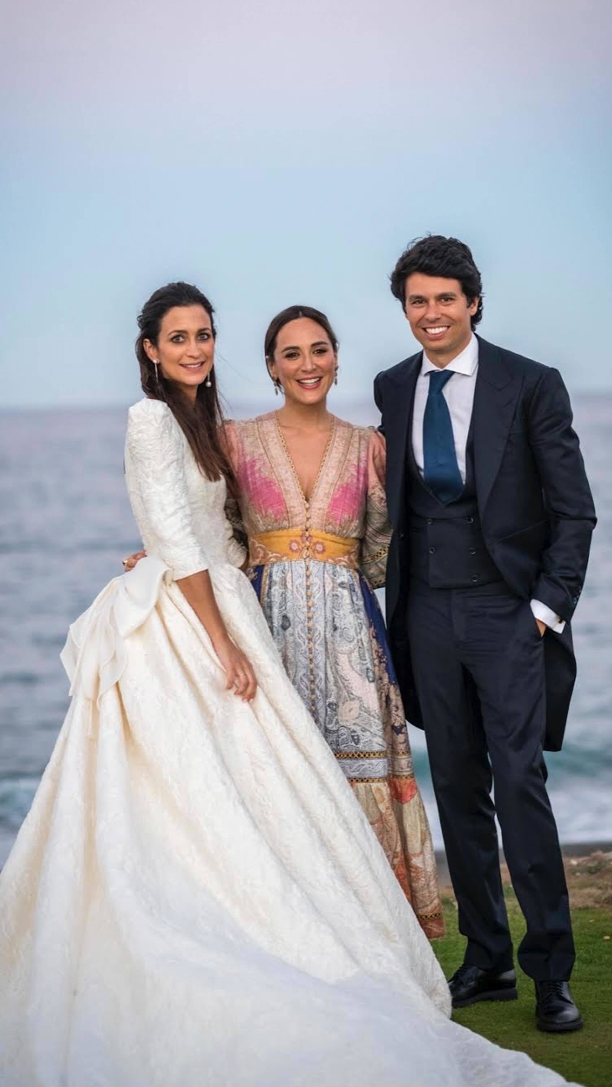 Tamara Falcó en la boda de Álvaro Castillejo Preysler y Cristina Fernández en Sotogrande el verano de 2022.