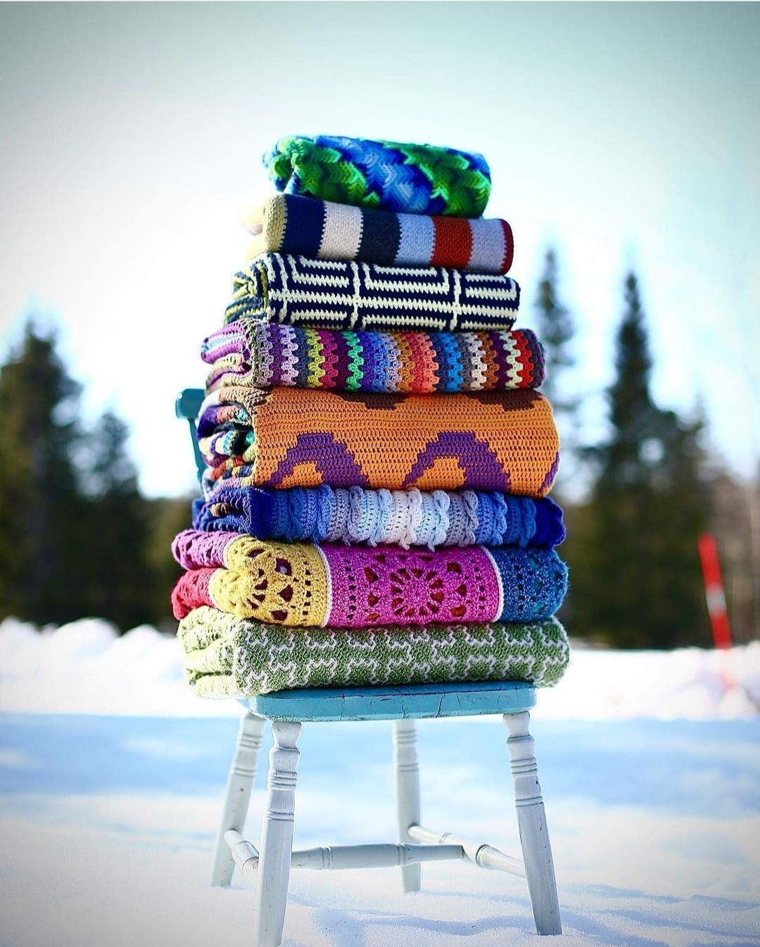 Mantas de crochet creadas por Martin up North.