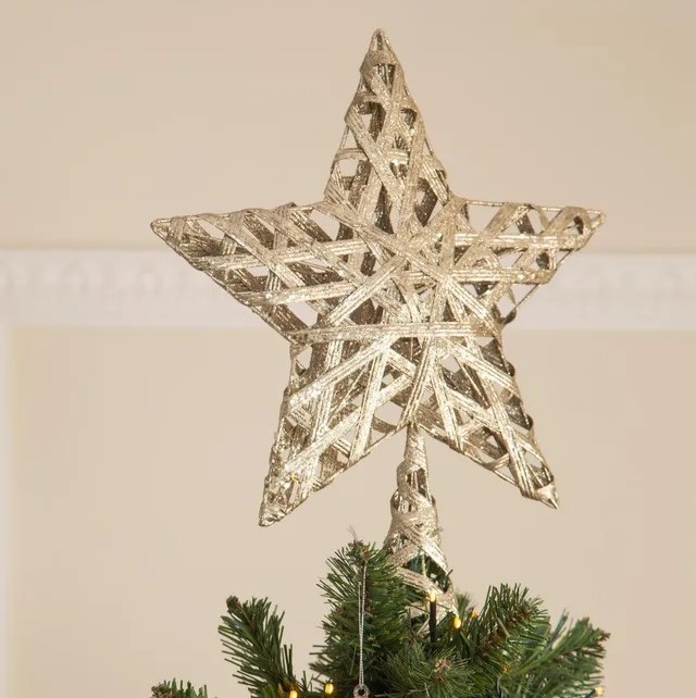 Estrella dorada para el árbol de Navidad de Leroy Merlin.