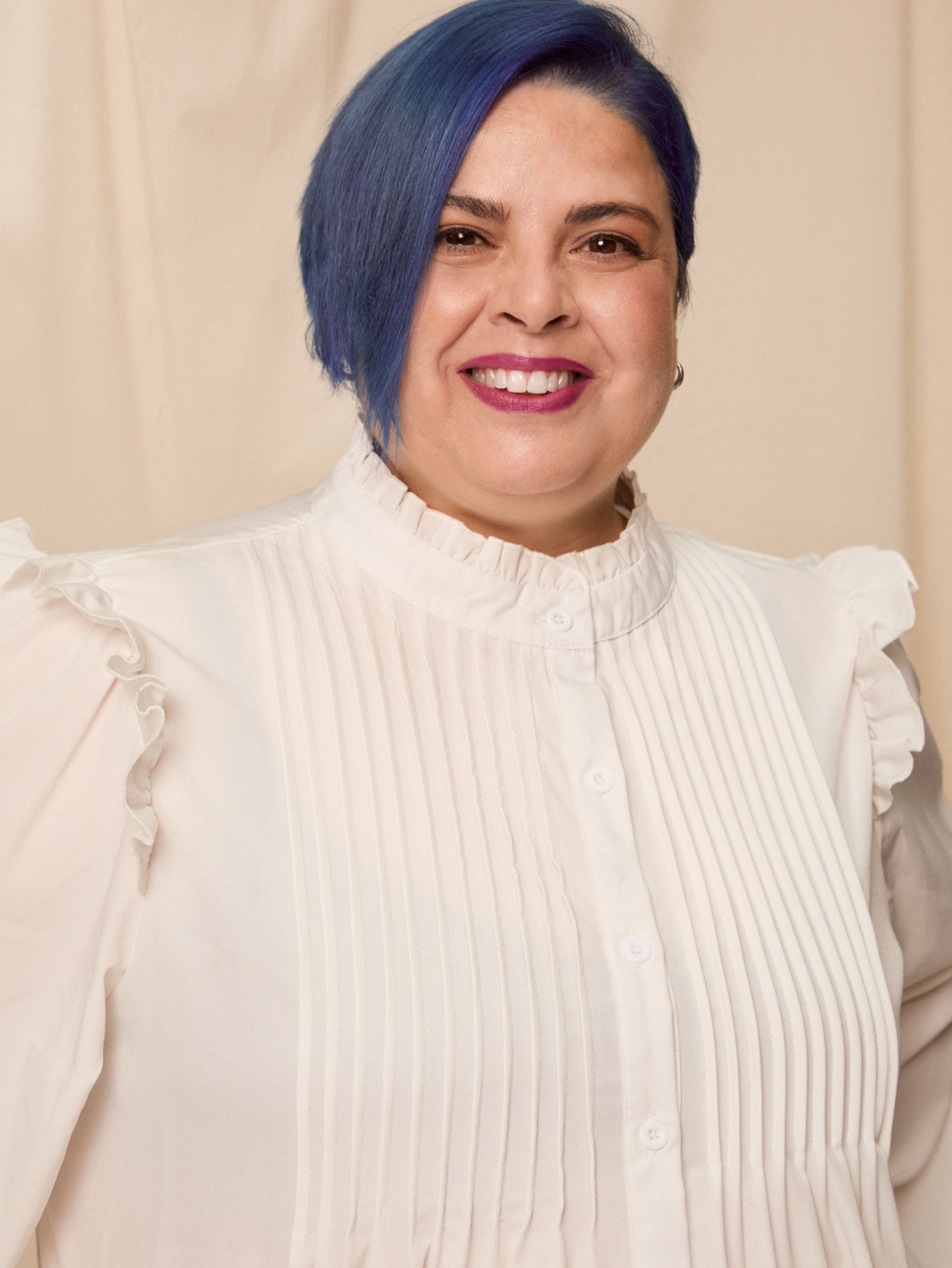 Silvia Lobo, presidenta de Asendhi con camisa vintage.