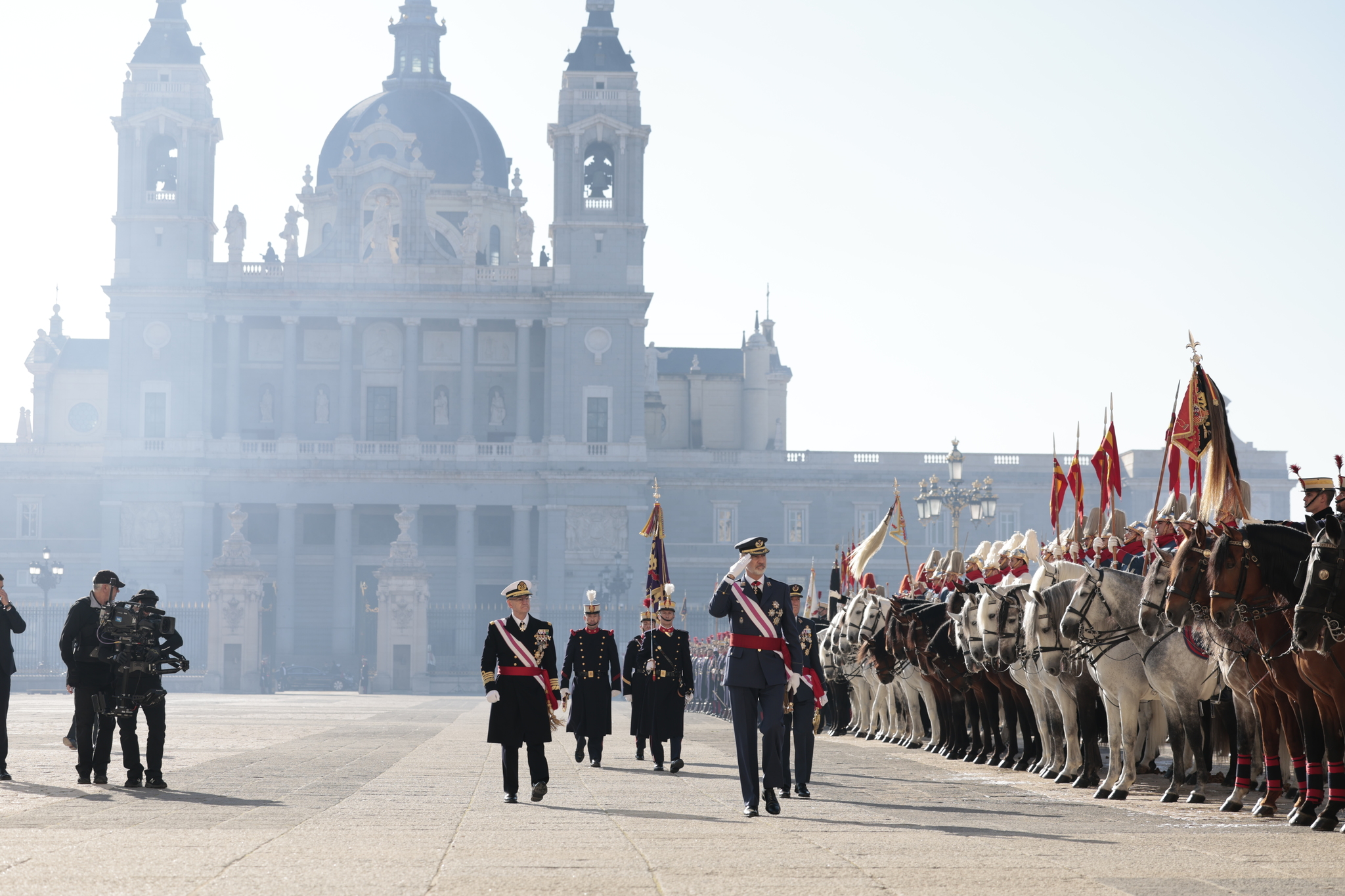 Vista general del Palacio Real durante la celebración de la Pascua Militar 2023.