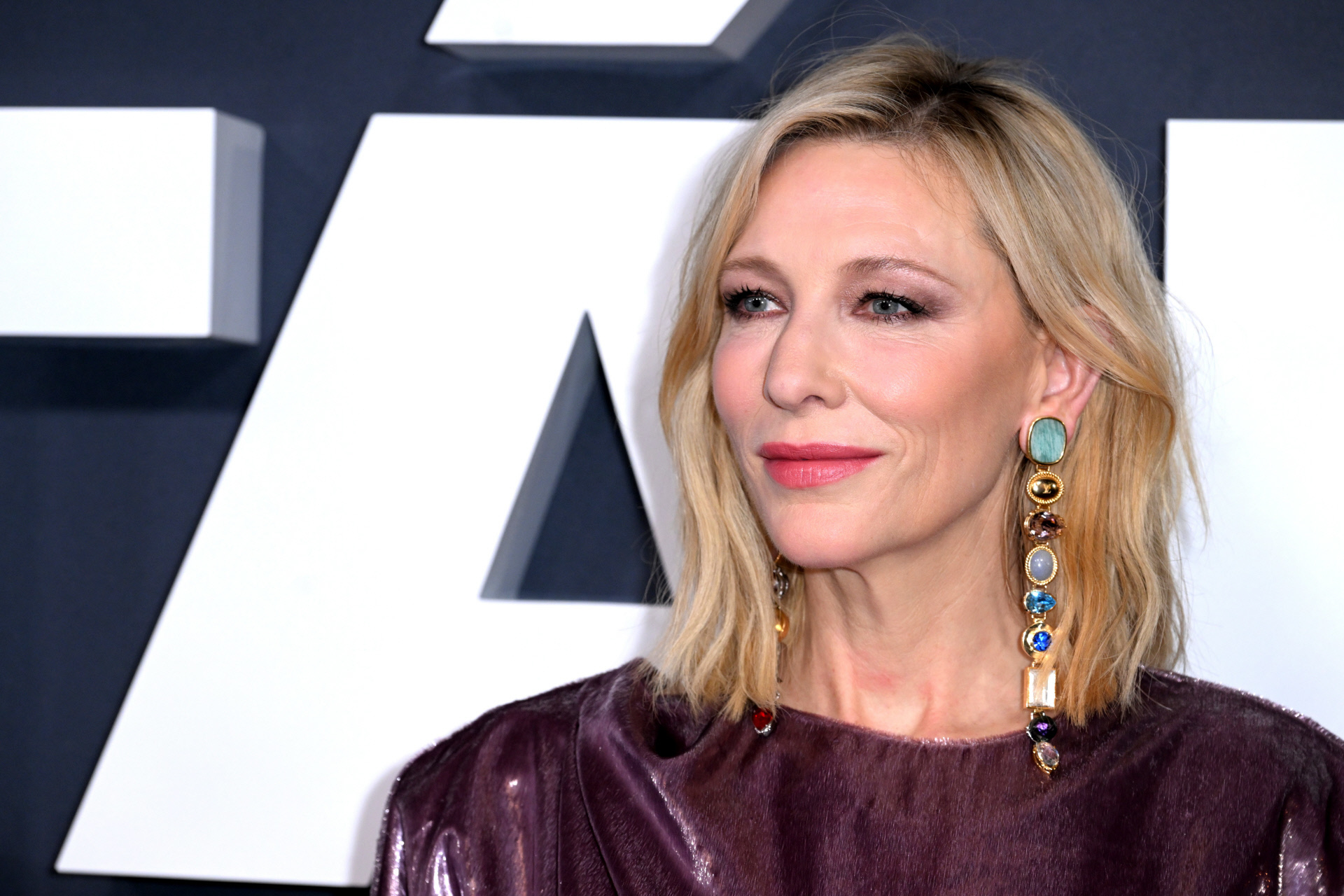 Cate Blanchett with some blended shadow roots highlights with a slight gradient in the ra
