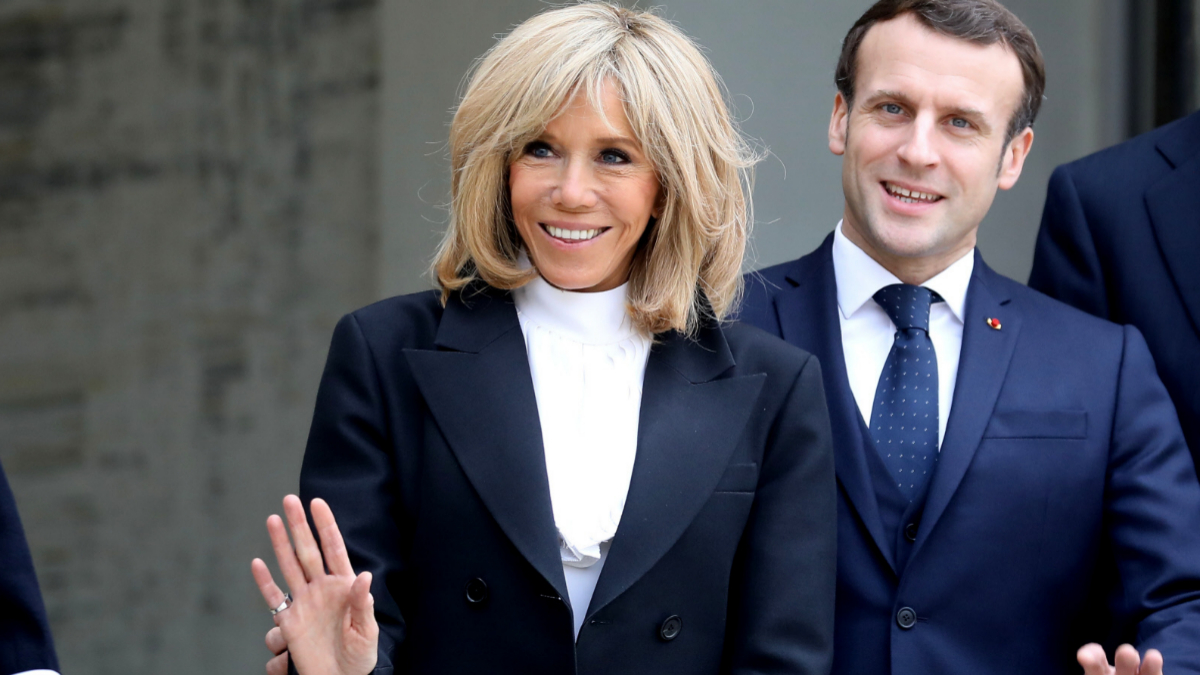 Brigitte Macron, esposa del presidente de Francia, Emmanuel Macron,...