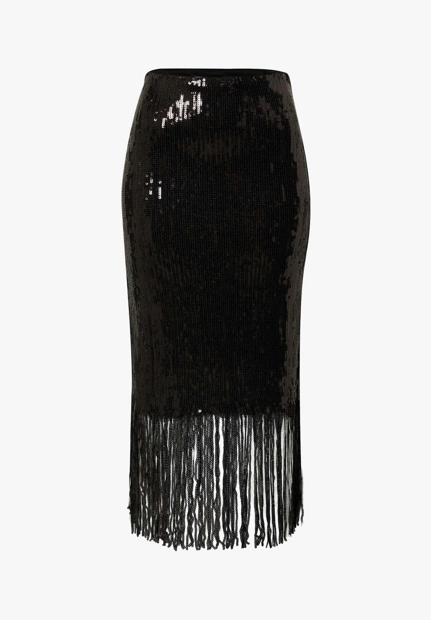 Falda de lentejuelas y flecos de Edited, en Zalando (69,90 euros)