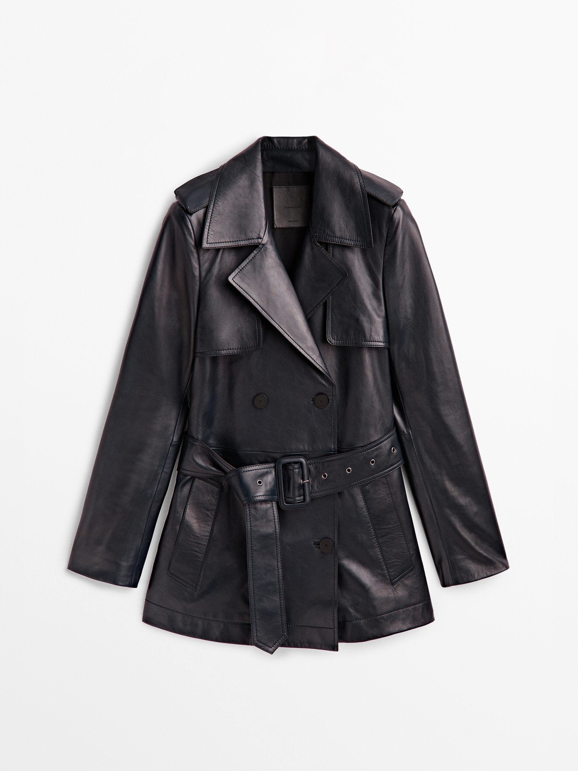 Massimo Dutti leather trench jacket (299 euros).