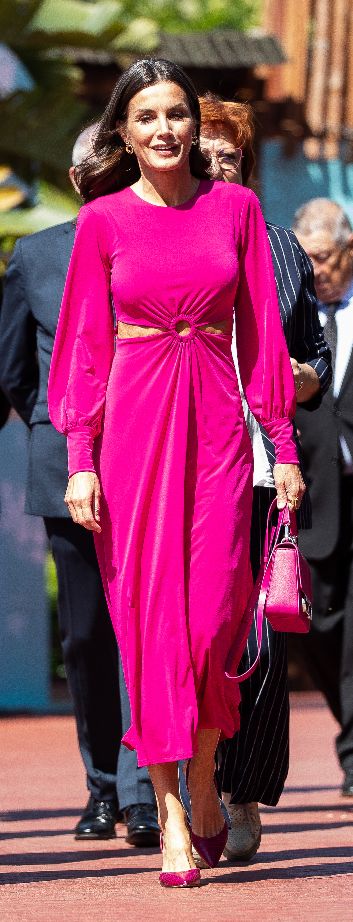 El arriesgado vestido cut-out de la reina Letizia.