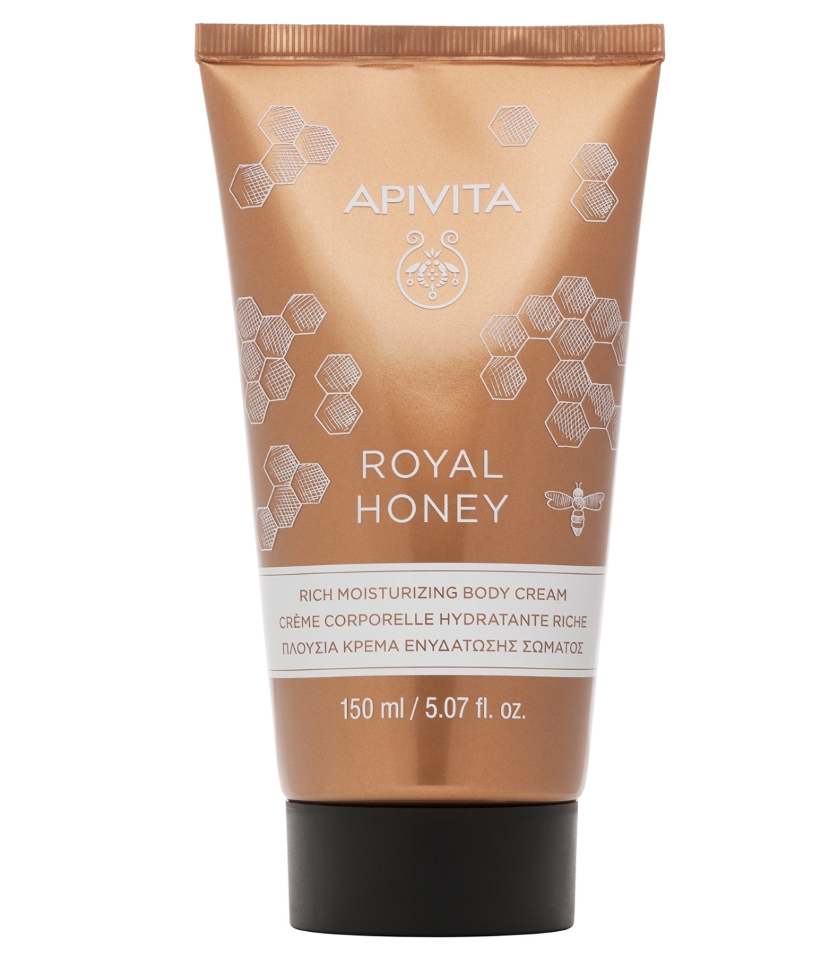 Royal Honey Rich Moisturizing Body Cream de Apivita.