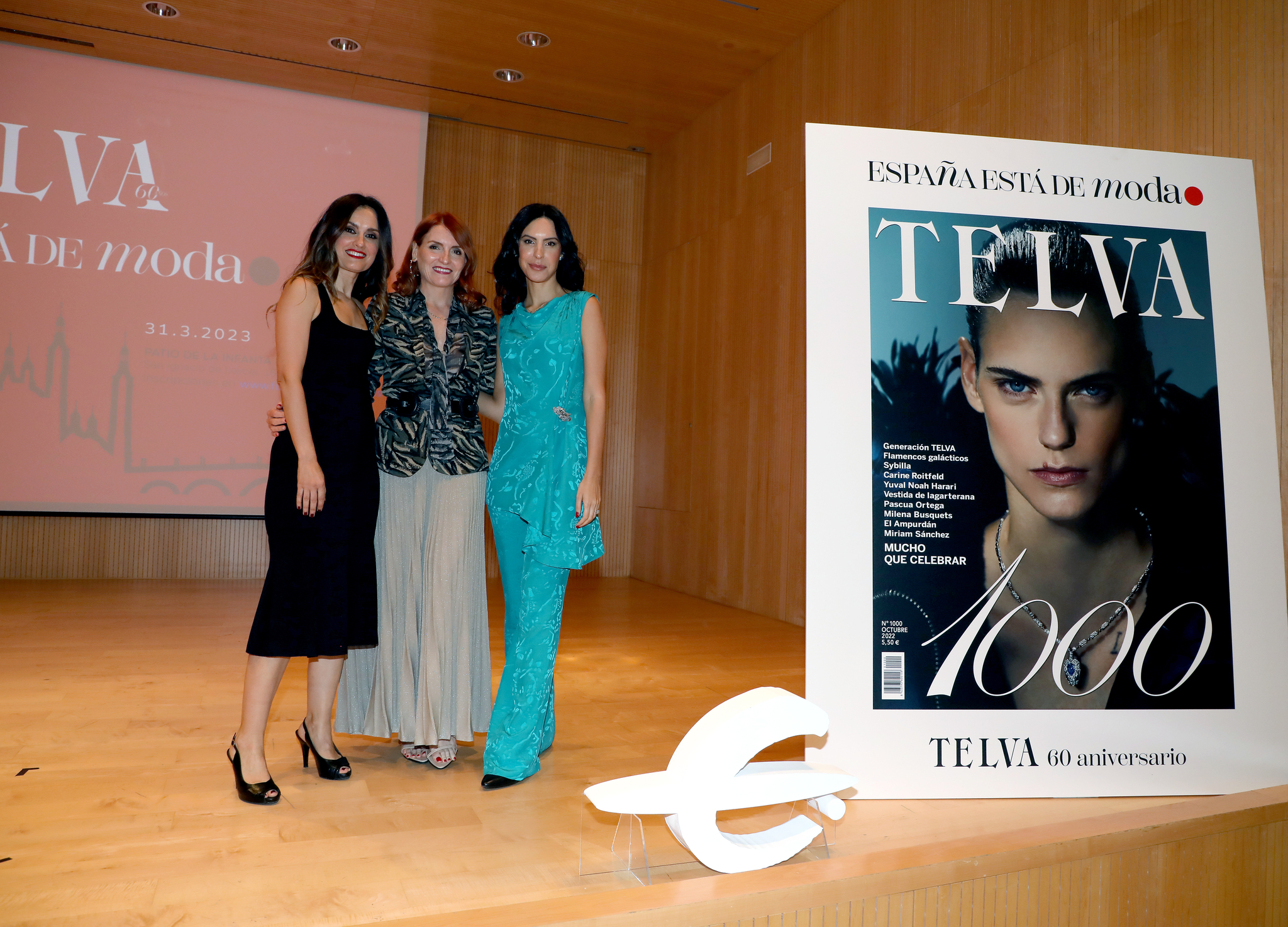 Mónica Martínez, Pau Amoretti and Natalia Fondevila during the Personal Image and Beauty Master Class held in the Aragón room of the Ibercaja building.