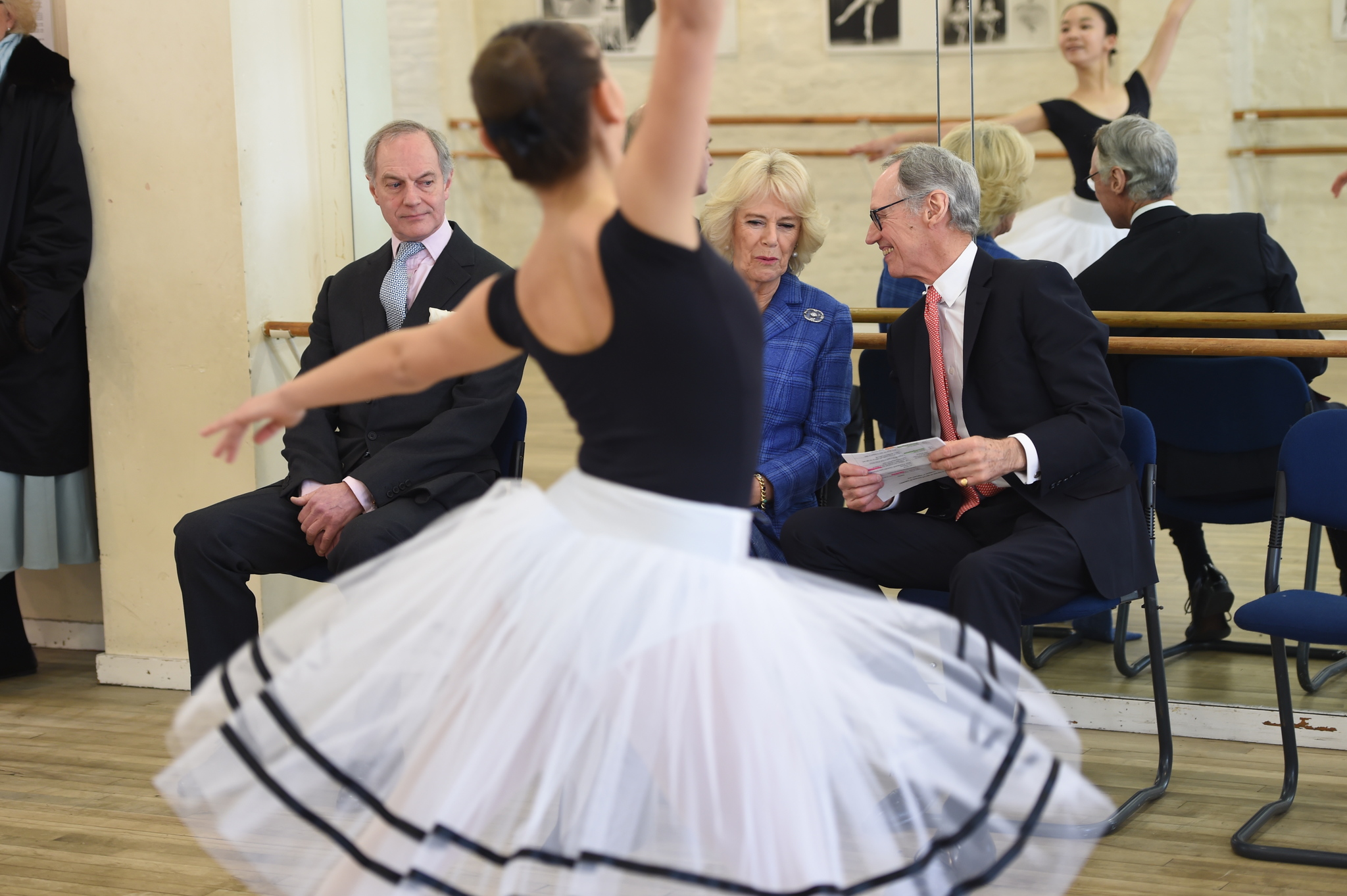 Camilla Parker durante su visita a la Royal Academy of Dance in Battersea en 2018, donde habló de su relación de adulta con el ballet
