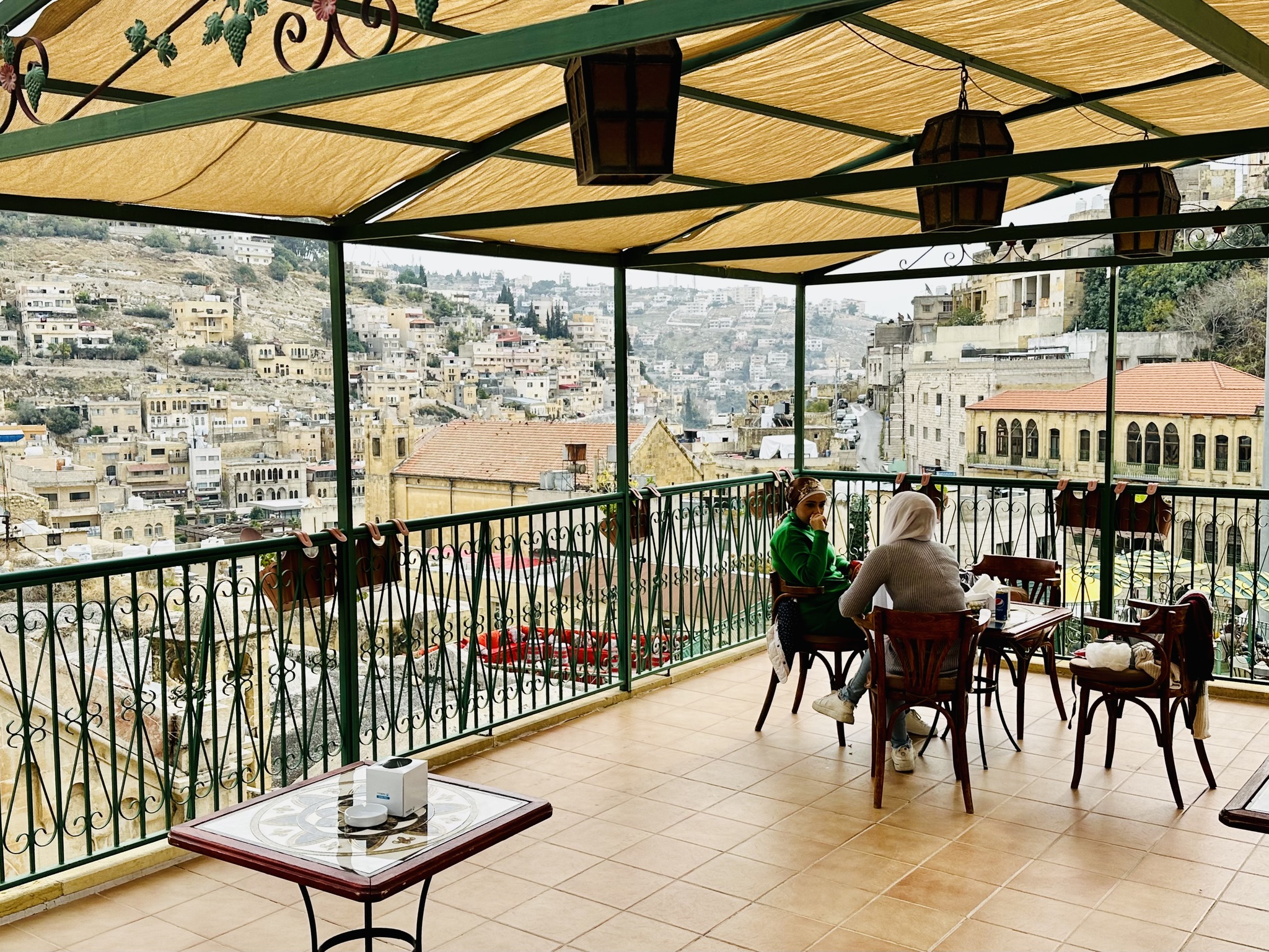 Terrace with views in As-Salt, Jordan.