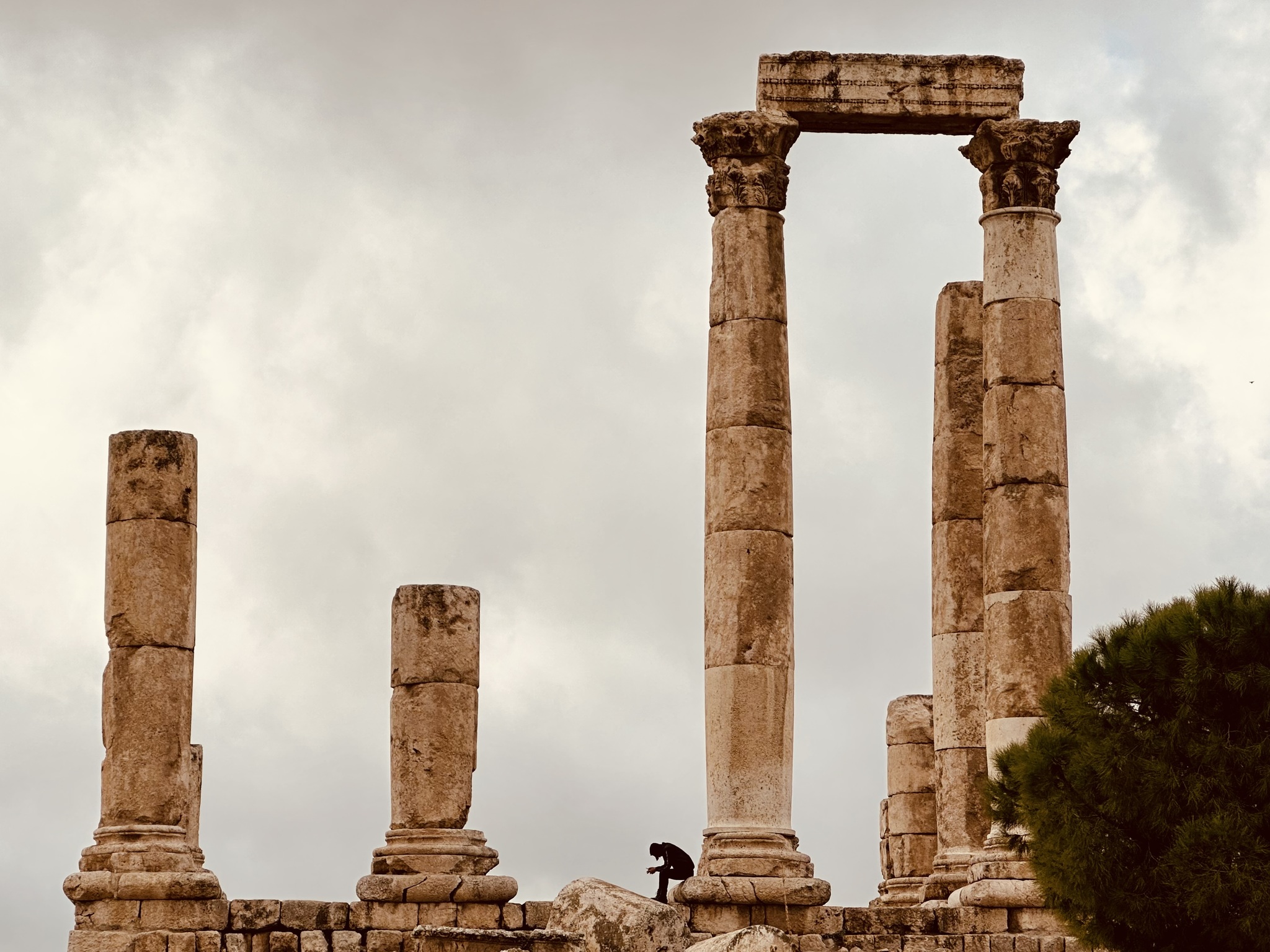 Templo de Hércules en Ammán, Jordania.