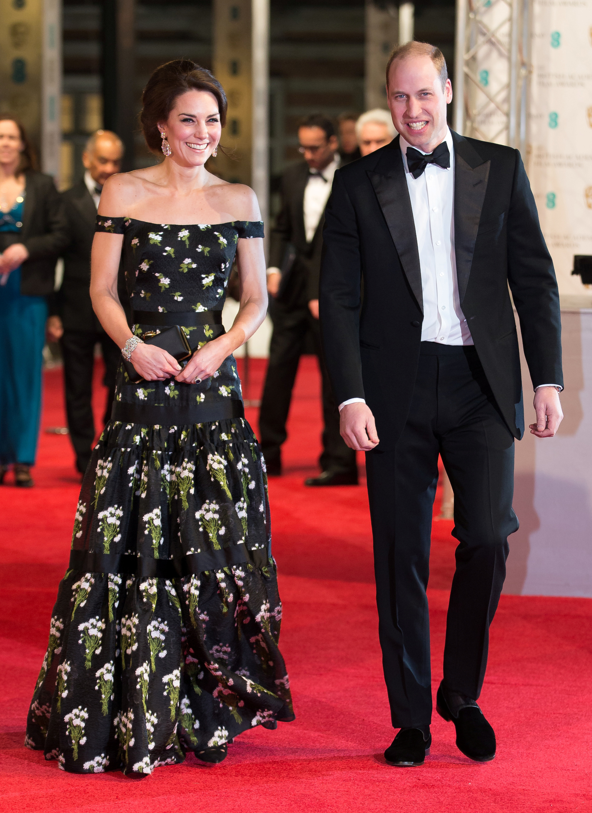 Los entonces duques de Cambridge en los premios BAFTA de 2017.