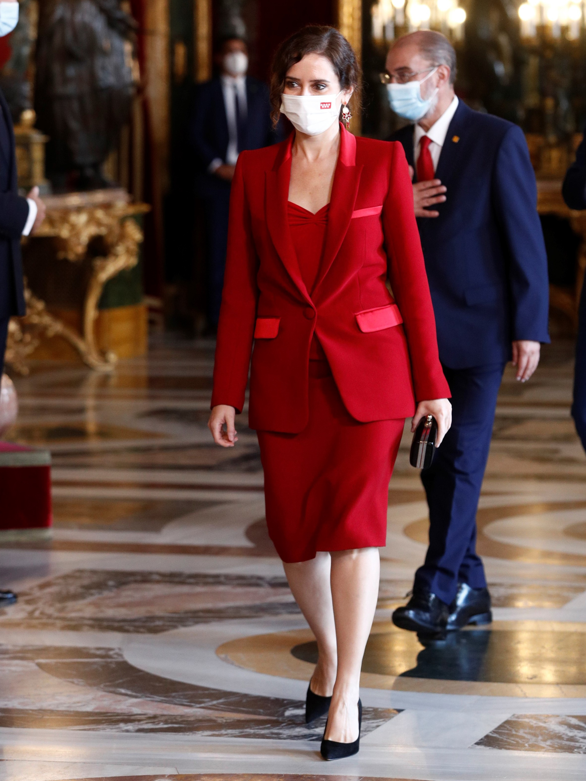 Isabel Díaz Ayuso en la recepción del 12 de octubre de 2021 en el Palacio Real.