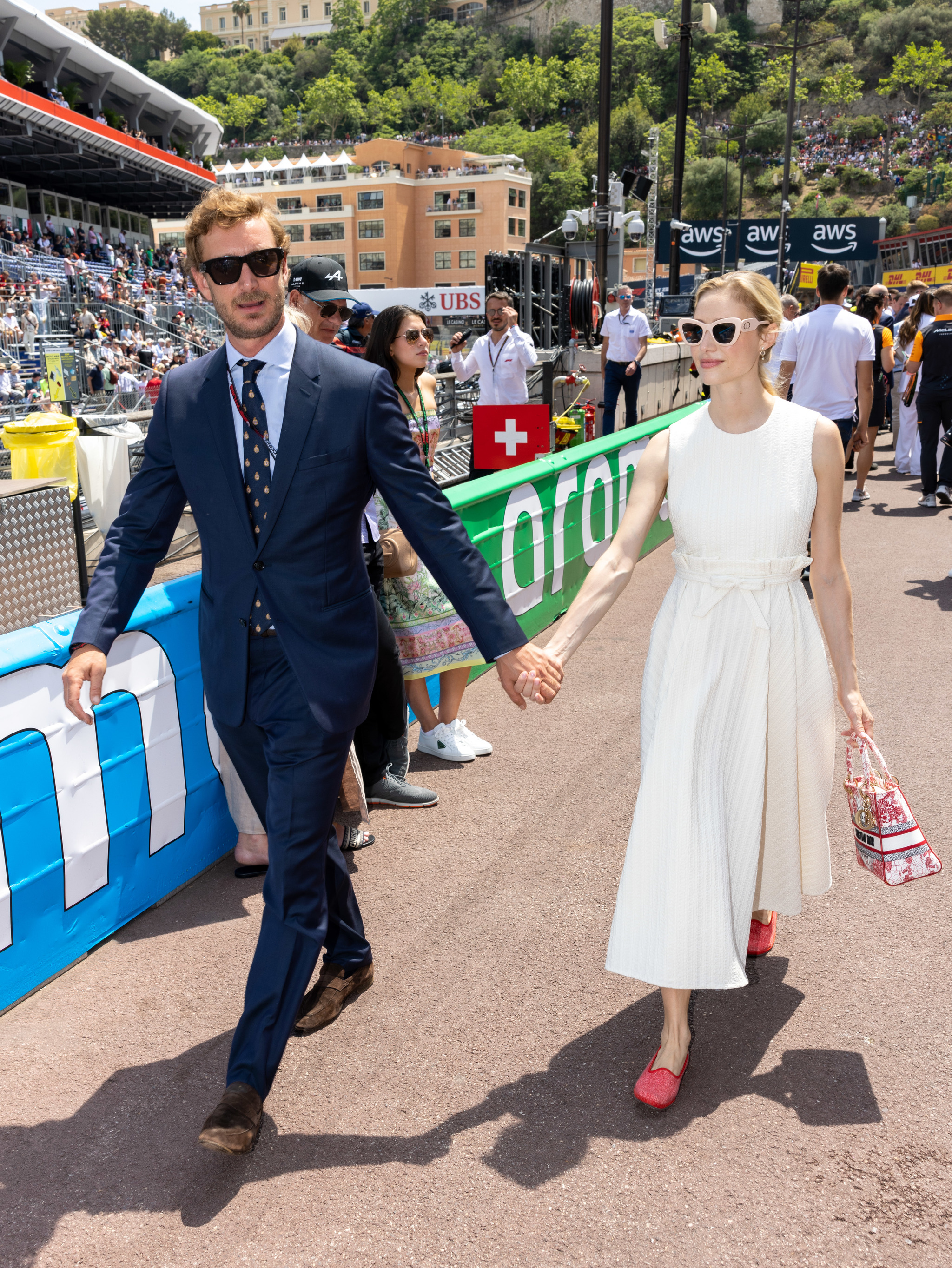 Pierre Casiraghi con su mujer Beatrice Borromeo en el Grand Prix de Mónaco.