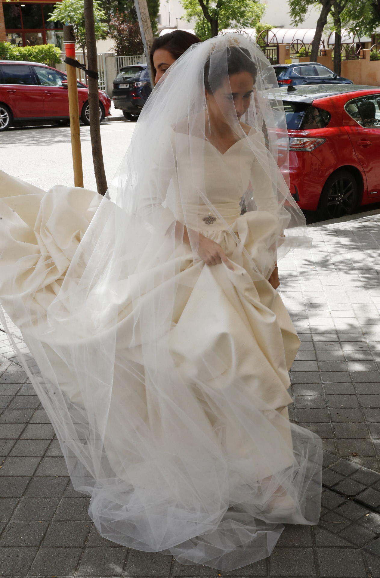 El vestido de la novia en la boda de Ricardo Gómez-Acebo Botín.