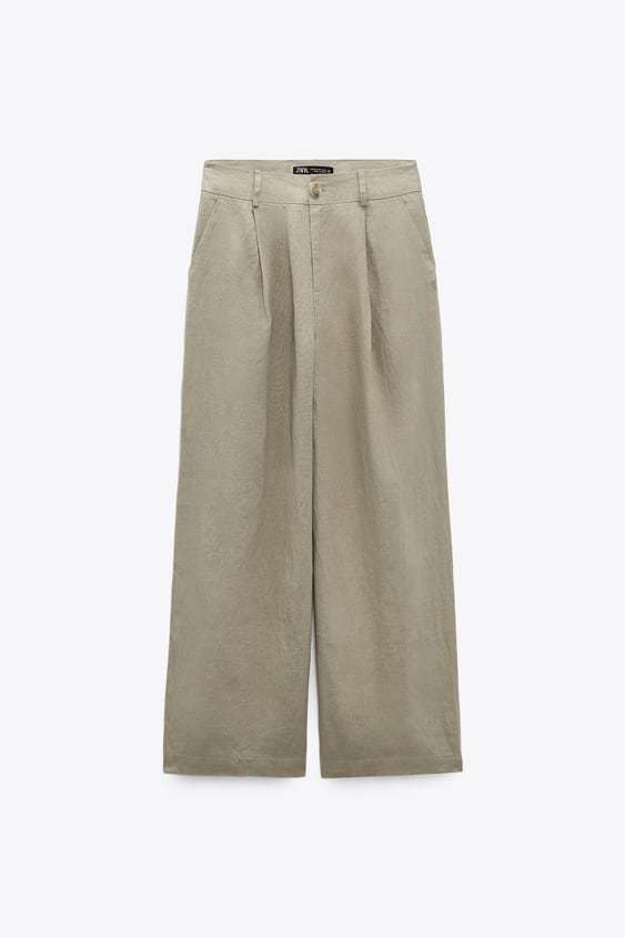 Pantalón de lino de Zara (35,95 euros).
