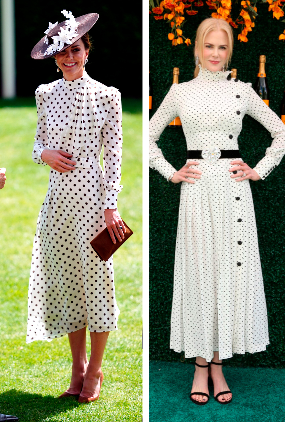 Kate Middleton y Nicole Kidman llevan así el vestido de lunares.