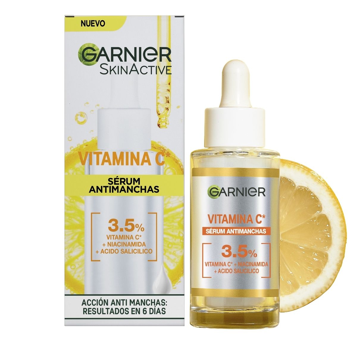 Sérum anti-manchas Vitamina C, de Garnier.