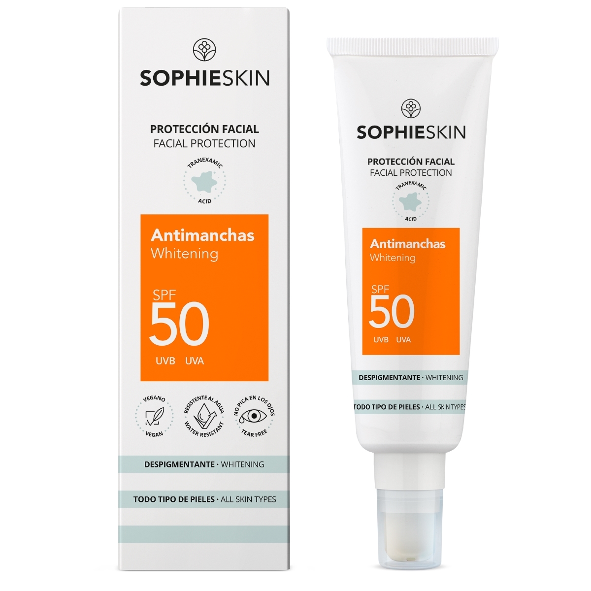 Protector facial antimanchas SPF 50+ de Sophieskin.