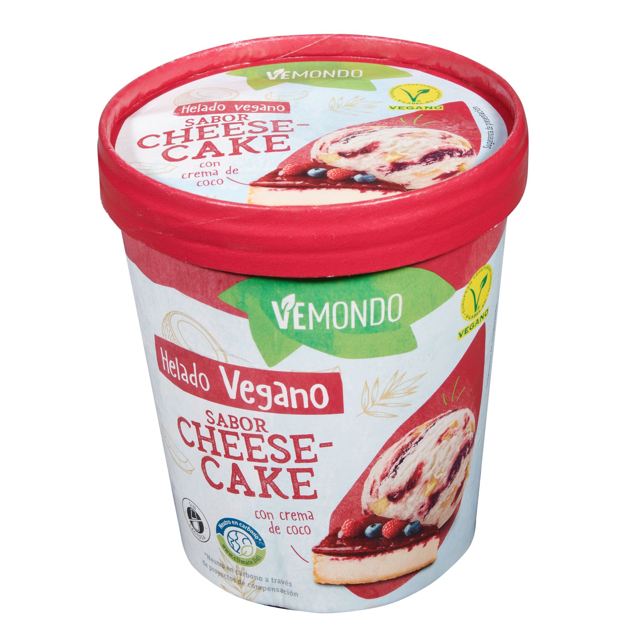 Conseguir que un helado vegano sea tan cremoso y delicioso como uno tradicional no debe ser fácil. Pero, definitivamente, Lidl lo ha conseguido. Vemondo Helado Vegano Sabor Cheese-Cake: 2,99 euros.