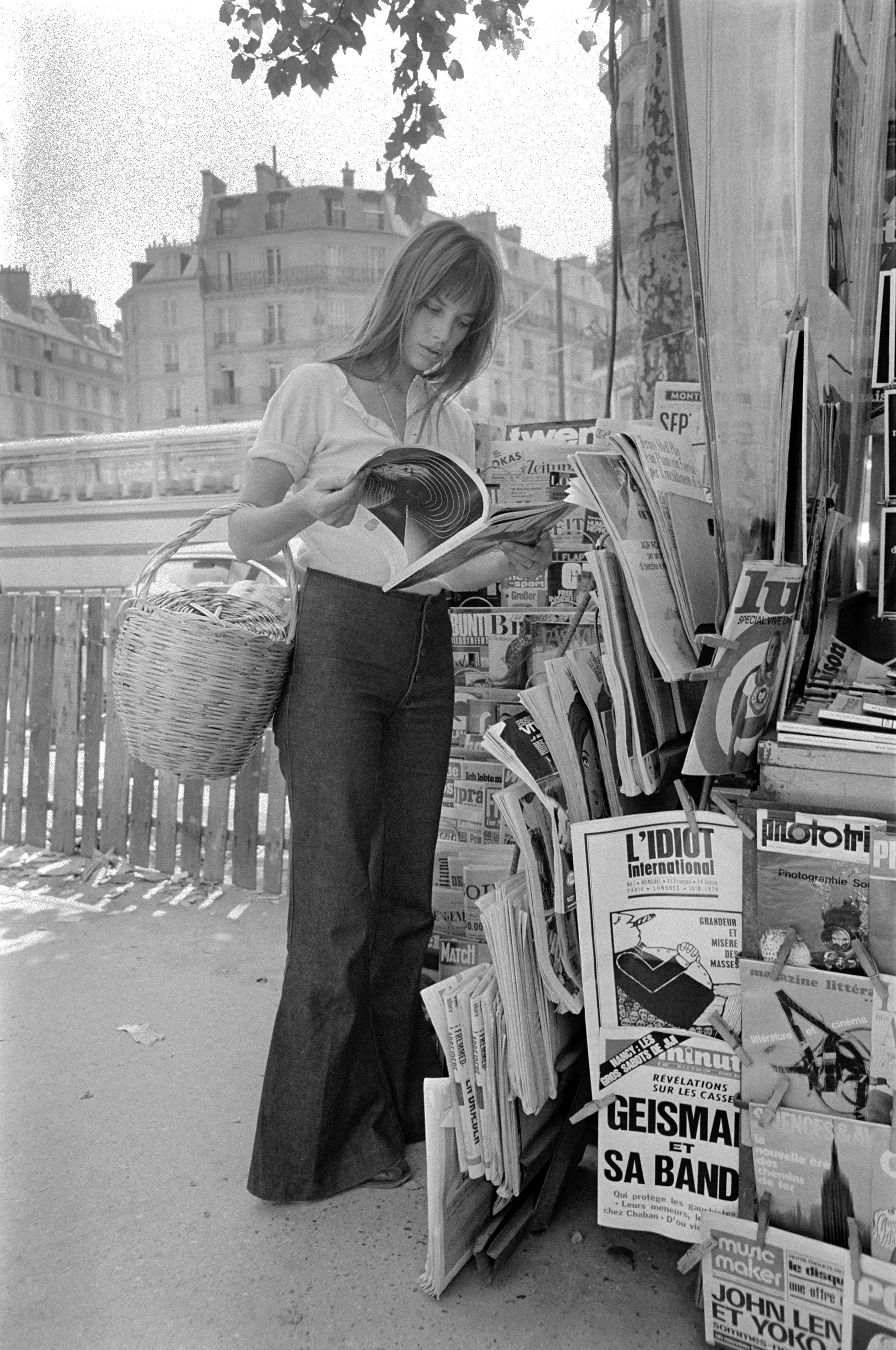 Jane Birkin en París, en junio de 1970