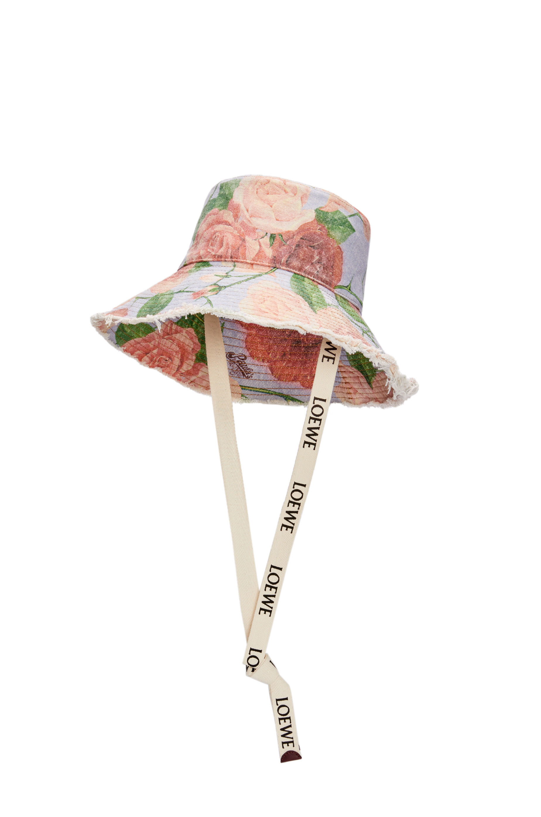 Sombrero con estampado de rosas de Loewe (490 euros).
