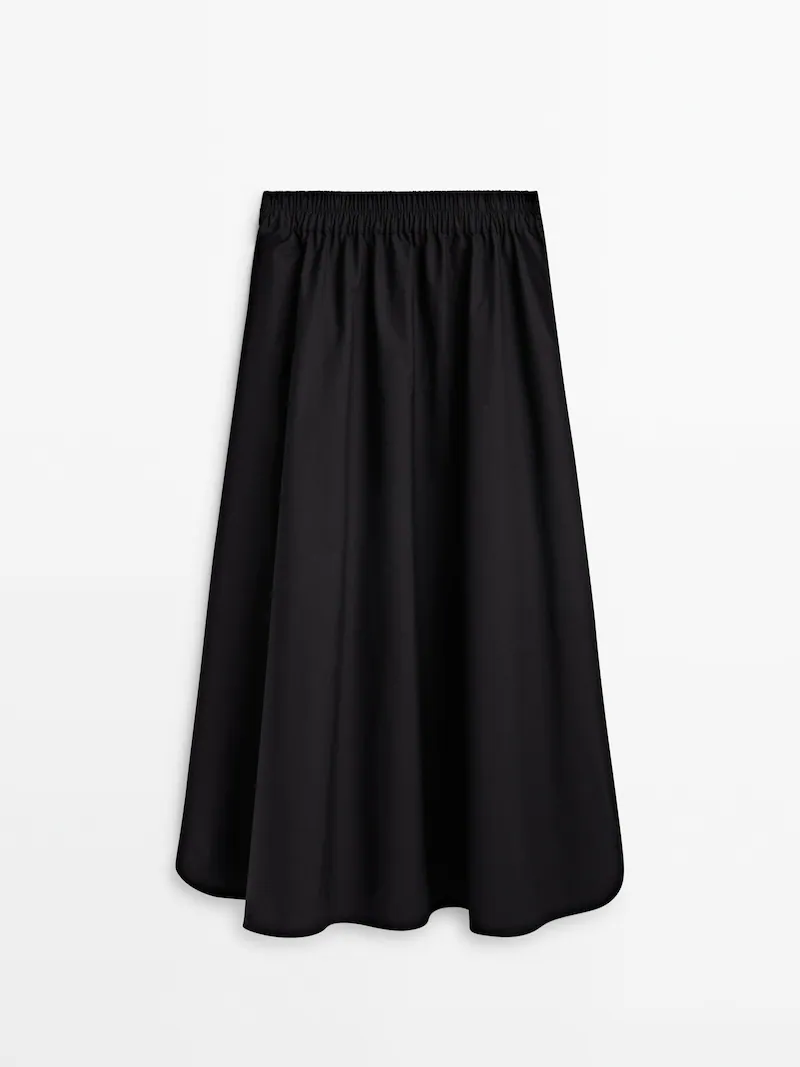 Falda midi negra