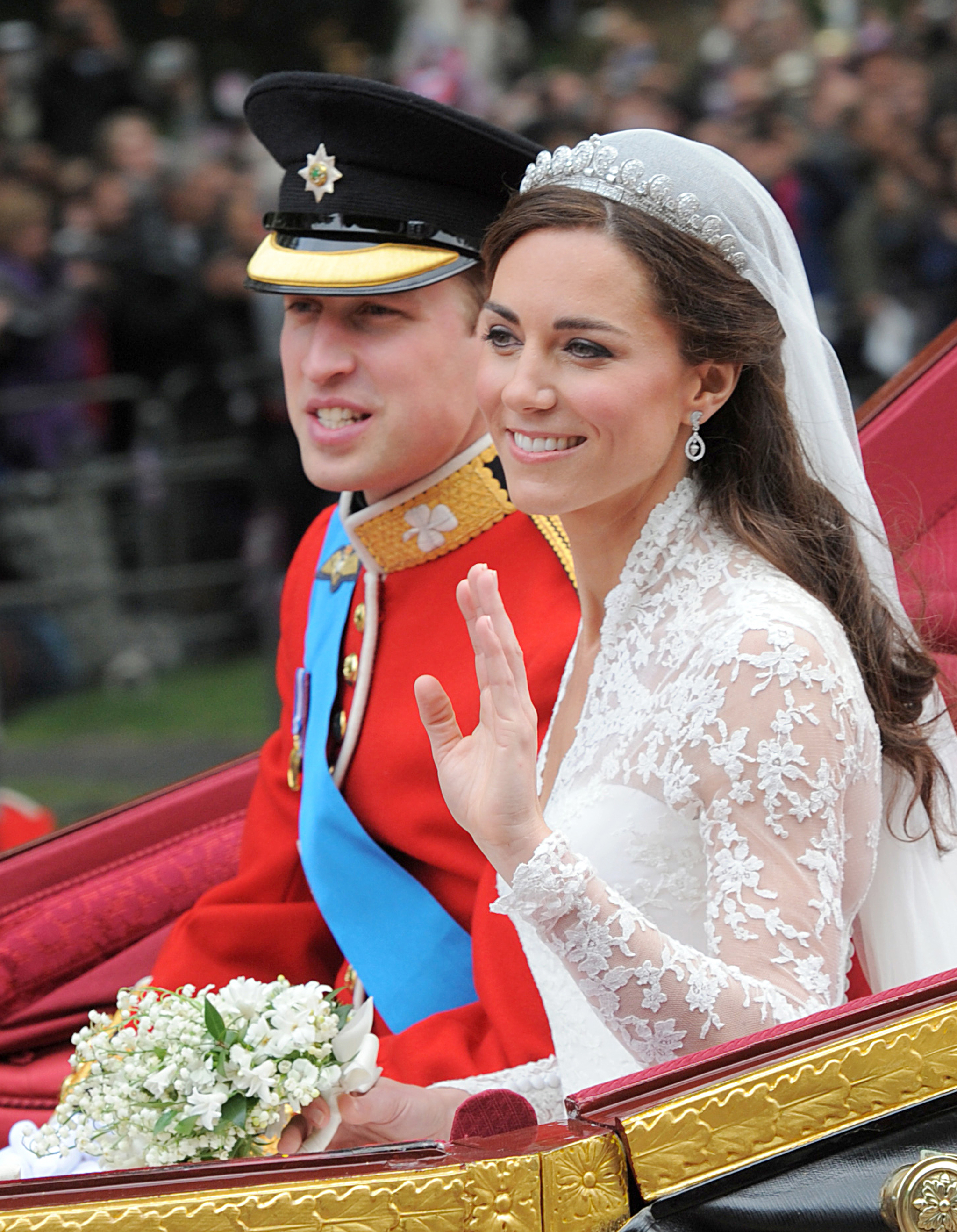 Kate Middleton en su boda.