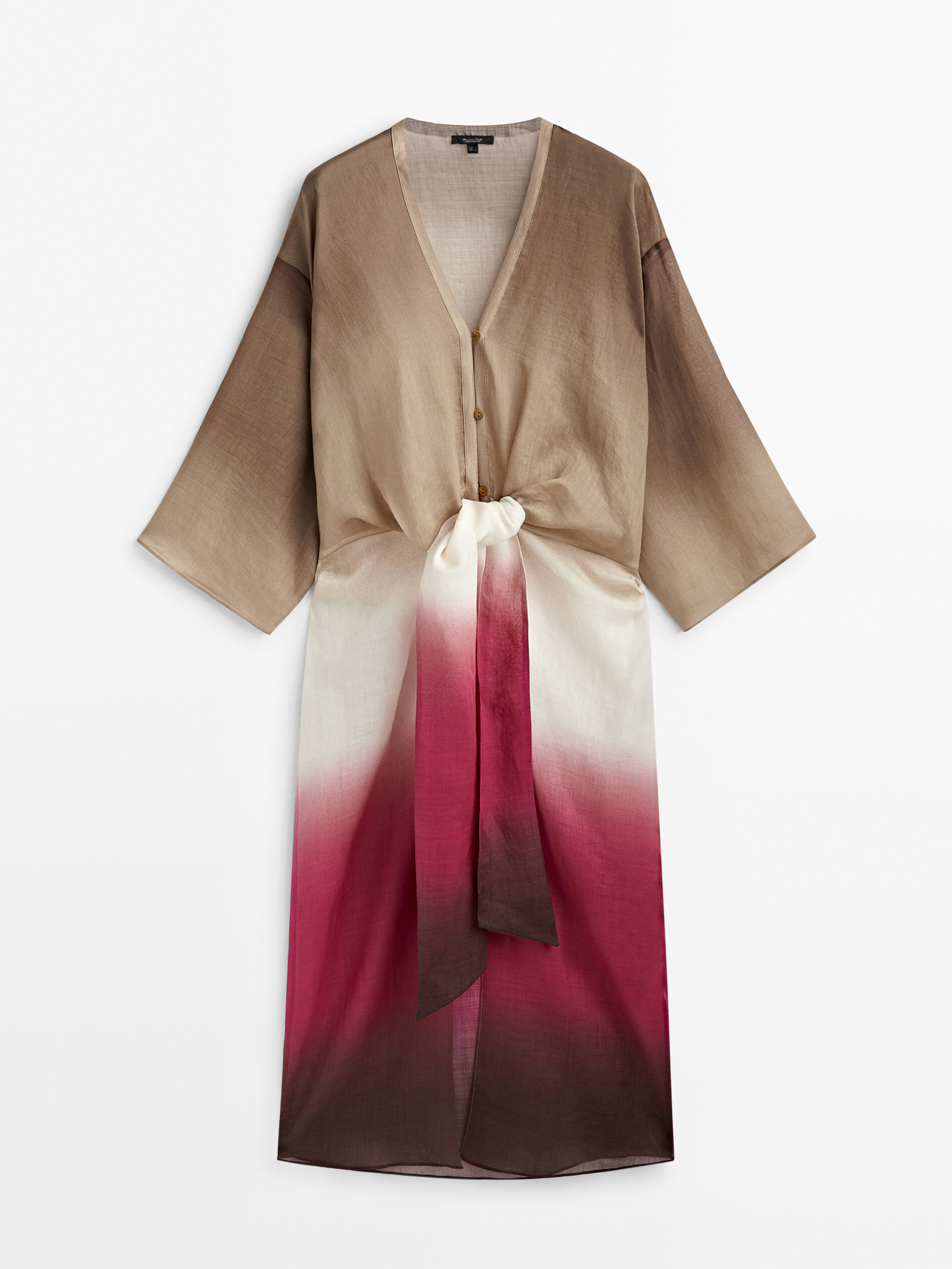 Vestido túnica tie dye de Massimo Dutti (59,95 euros).