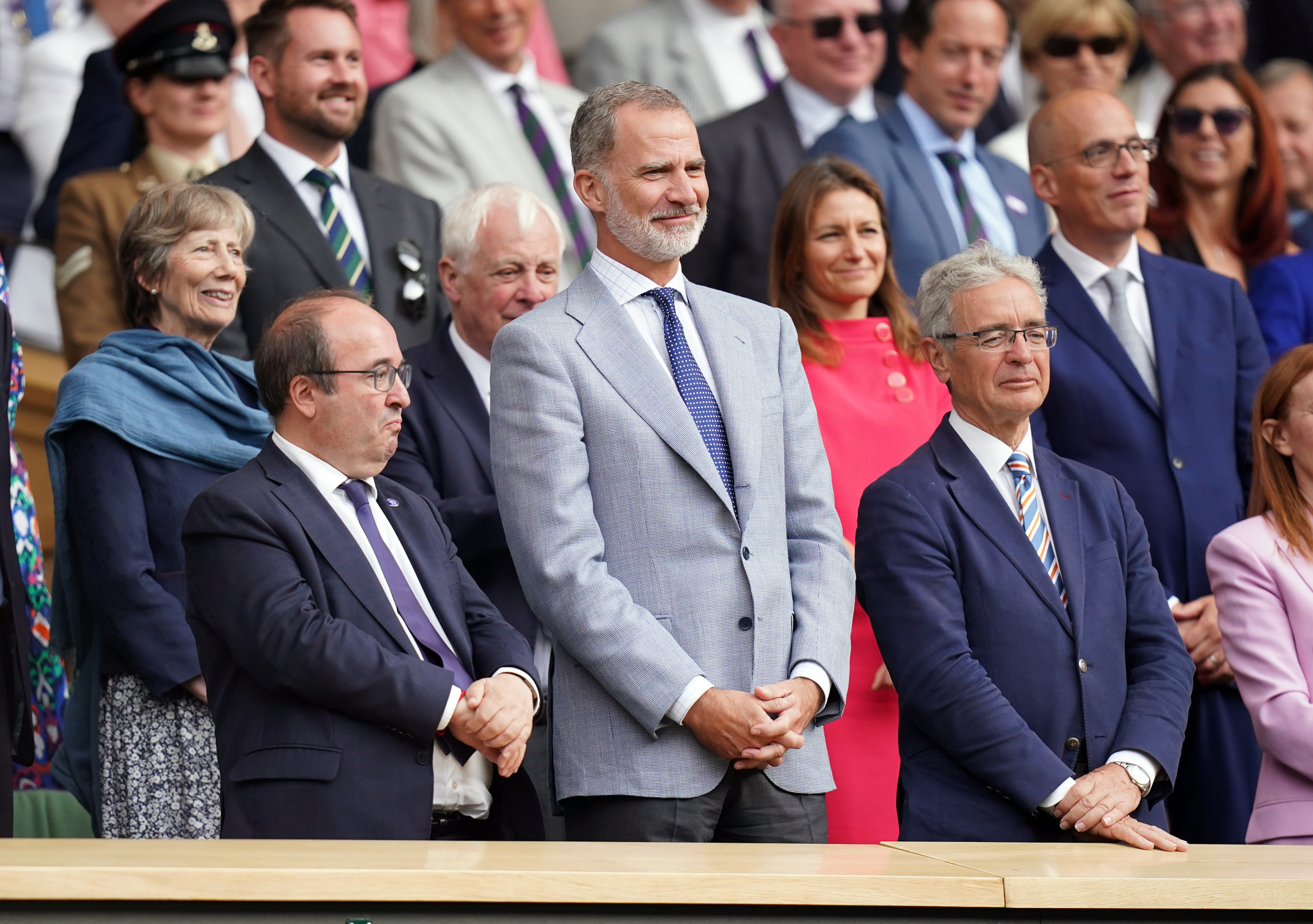 El rey Felipe VI en la final de Wimbledon 2023.