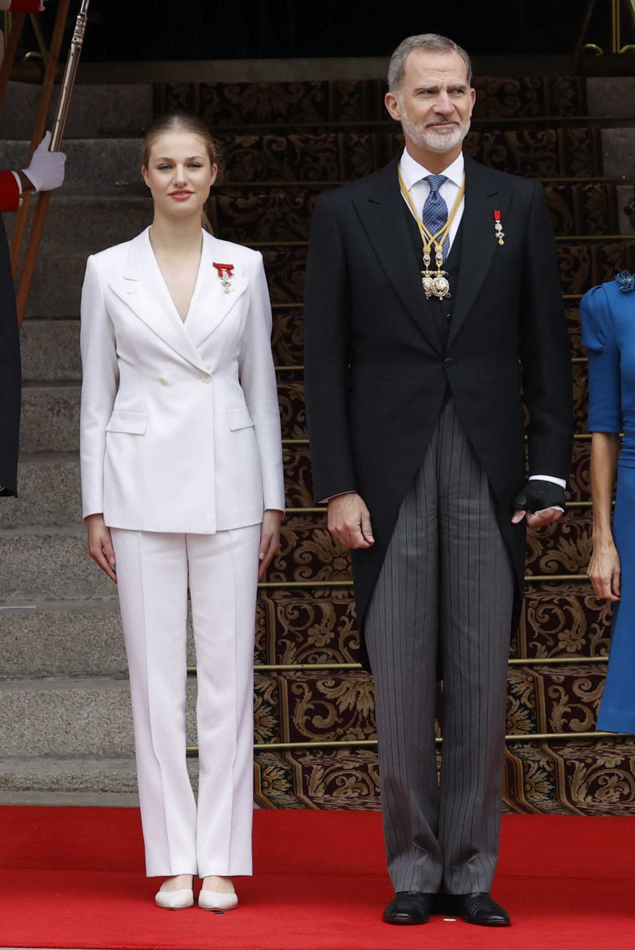 Leonor junto a su padre, Felipe VI.