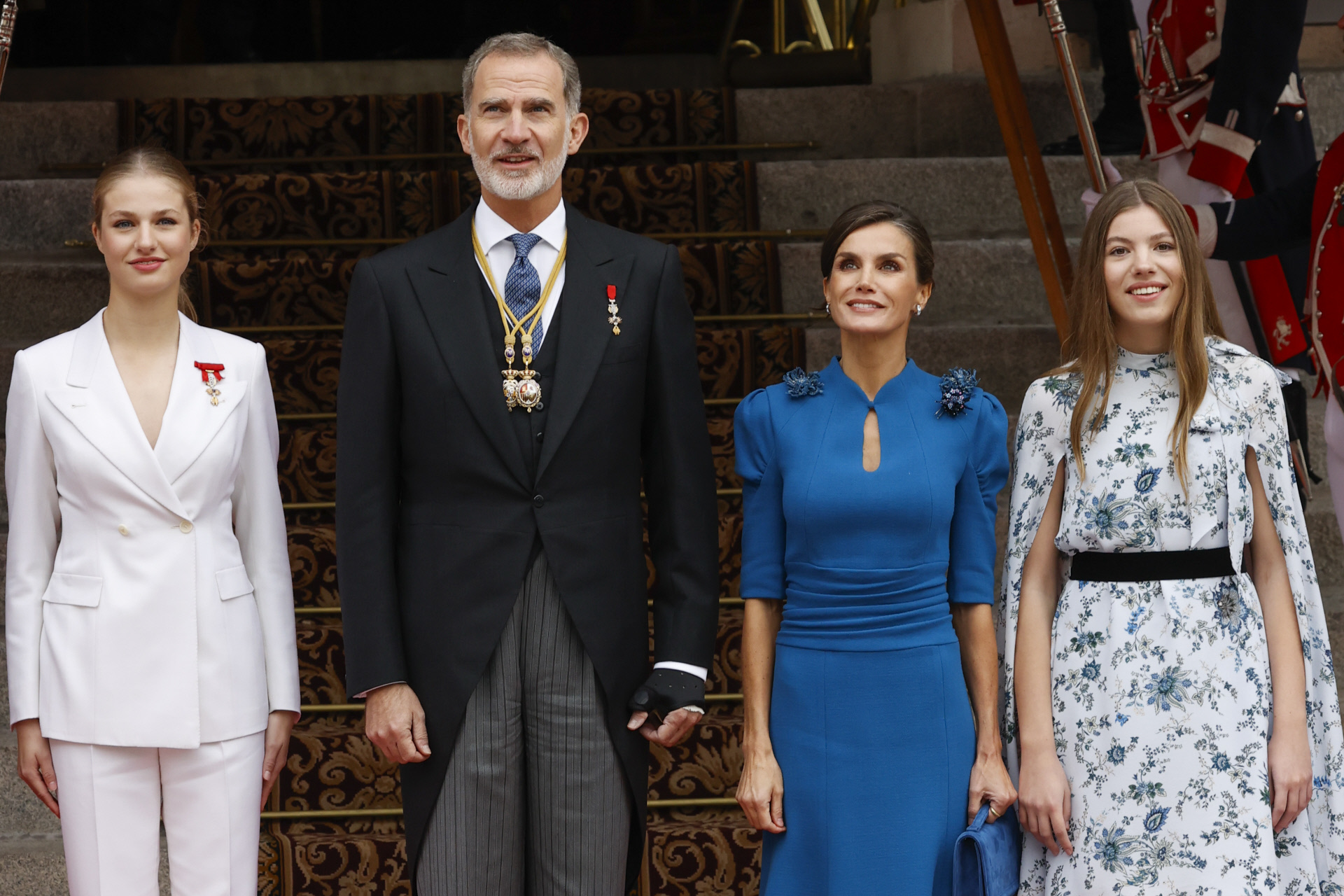 Los Reyes, la princesa Leonor y la infanta Sofía llegan a las Cortes para la Jura de la Constitución de Leonor.