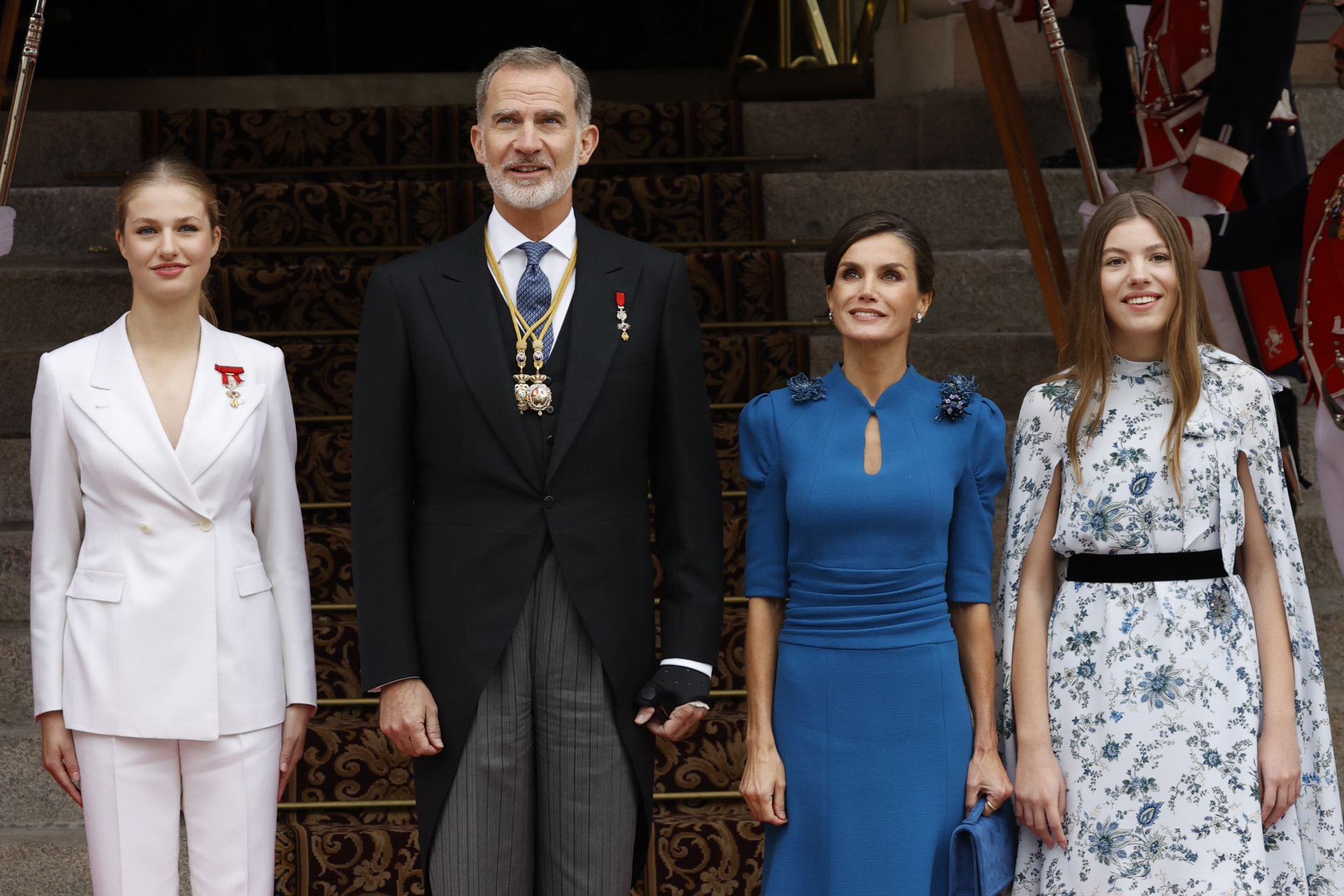 La familia real en la jura de la Constitución de la princesa Leonor.