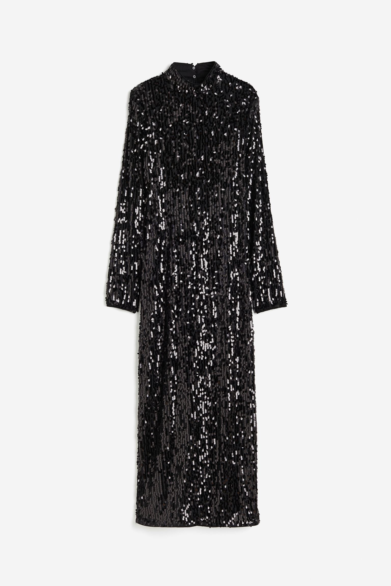 Vestido negro de lentejuelas de H&M (69,99 euros).